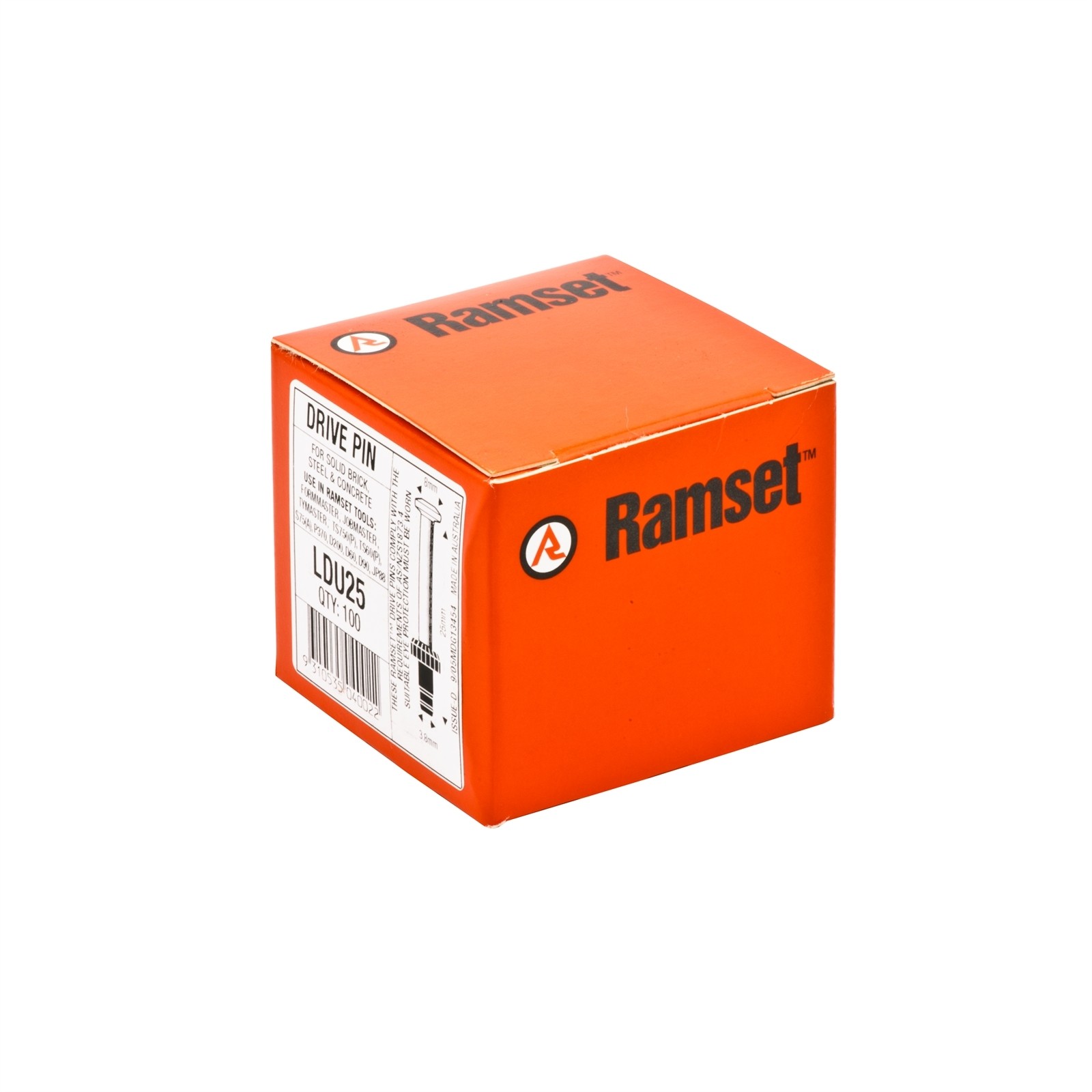 Ramset 3.8 x 25mm Nail Gun Drive Pin - 100 pieces