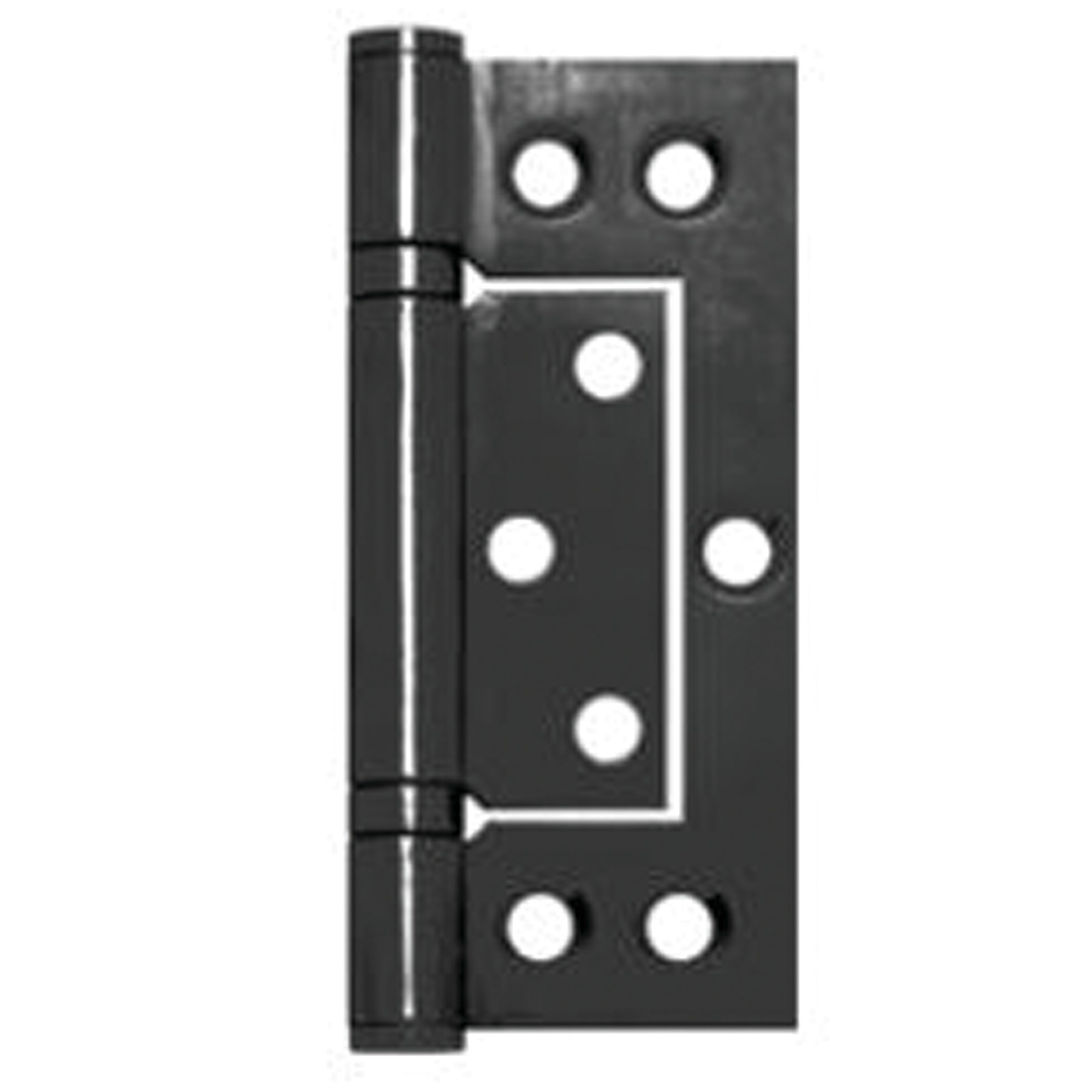 Austyle 100 x 47 x 2.5mm Black Stainless Steel Fast Fix Non-Mortise 2 pieces
