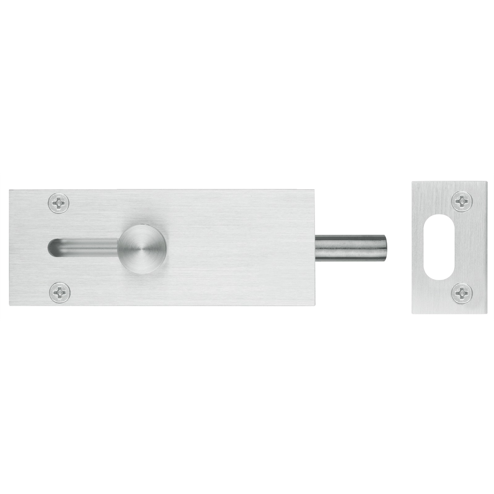Delf 100mm Satin Chrome Door Drop Bolt