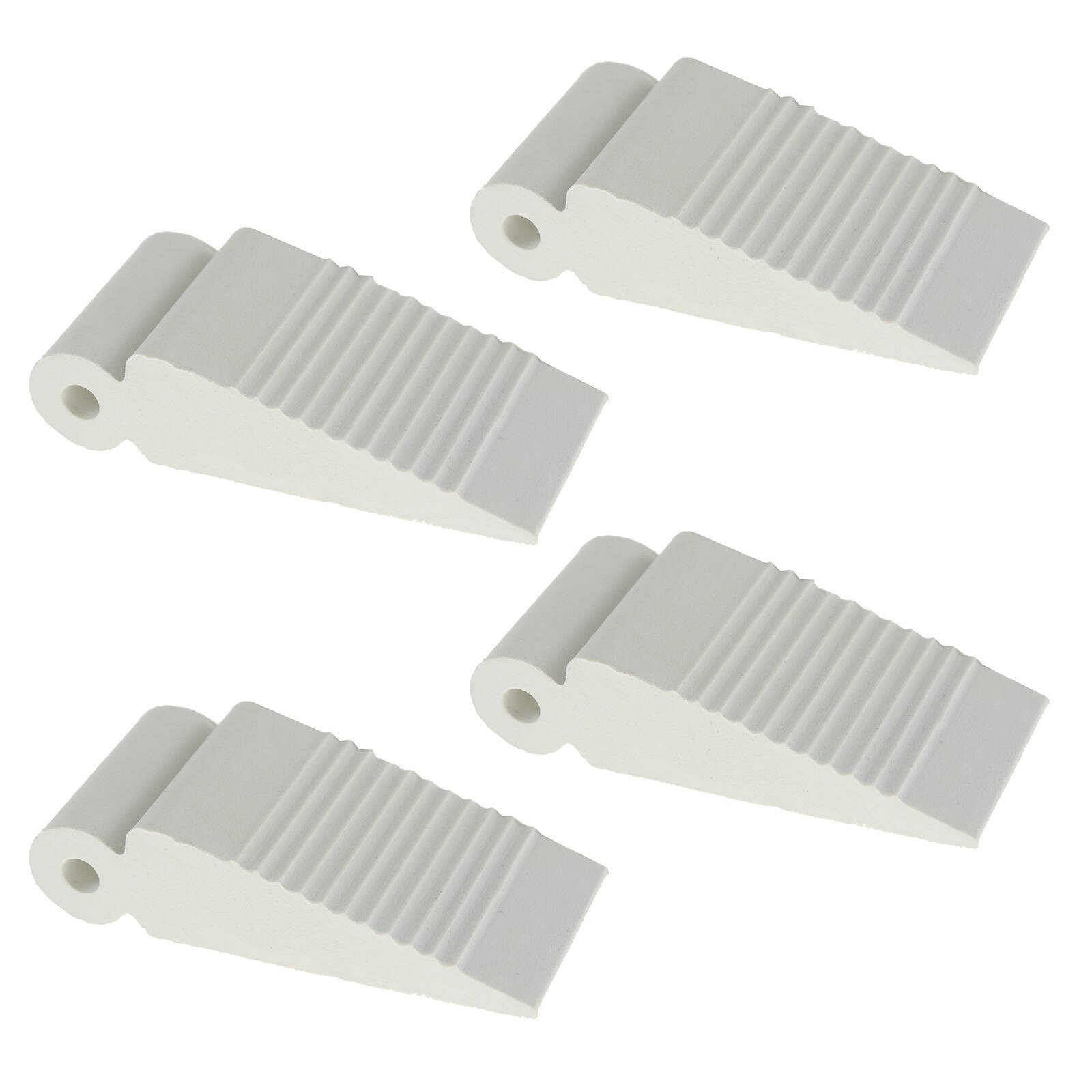Adoored Small White Rubber Door Wedge 5 pcs