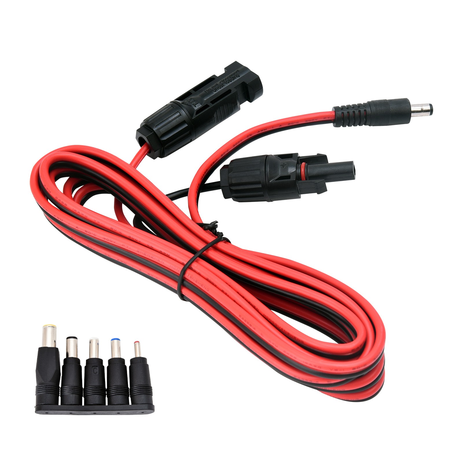 VoltX Solar Charging Cable DC5521 Connector 5 Adapters Solar Accessory