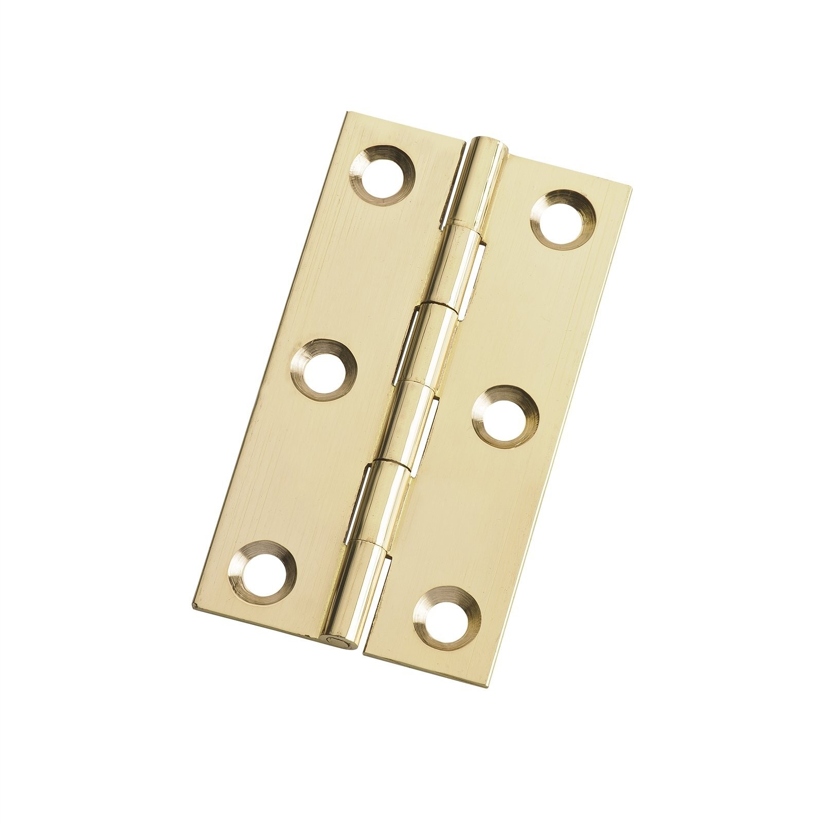 Lane 65 x 35 x 1.2mm Brass Fixed Pin Butt Hinge - 2 pieces