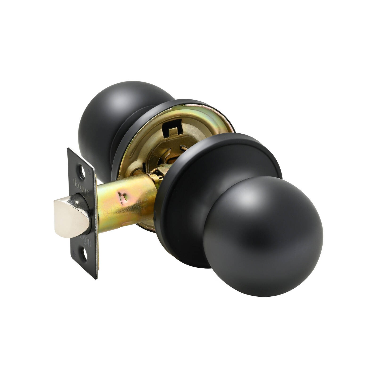 Ikonic Black Matte Ruby Passage Knob Set - 4 pieces
