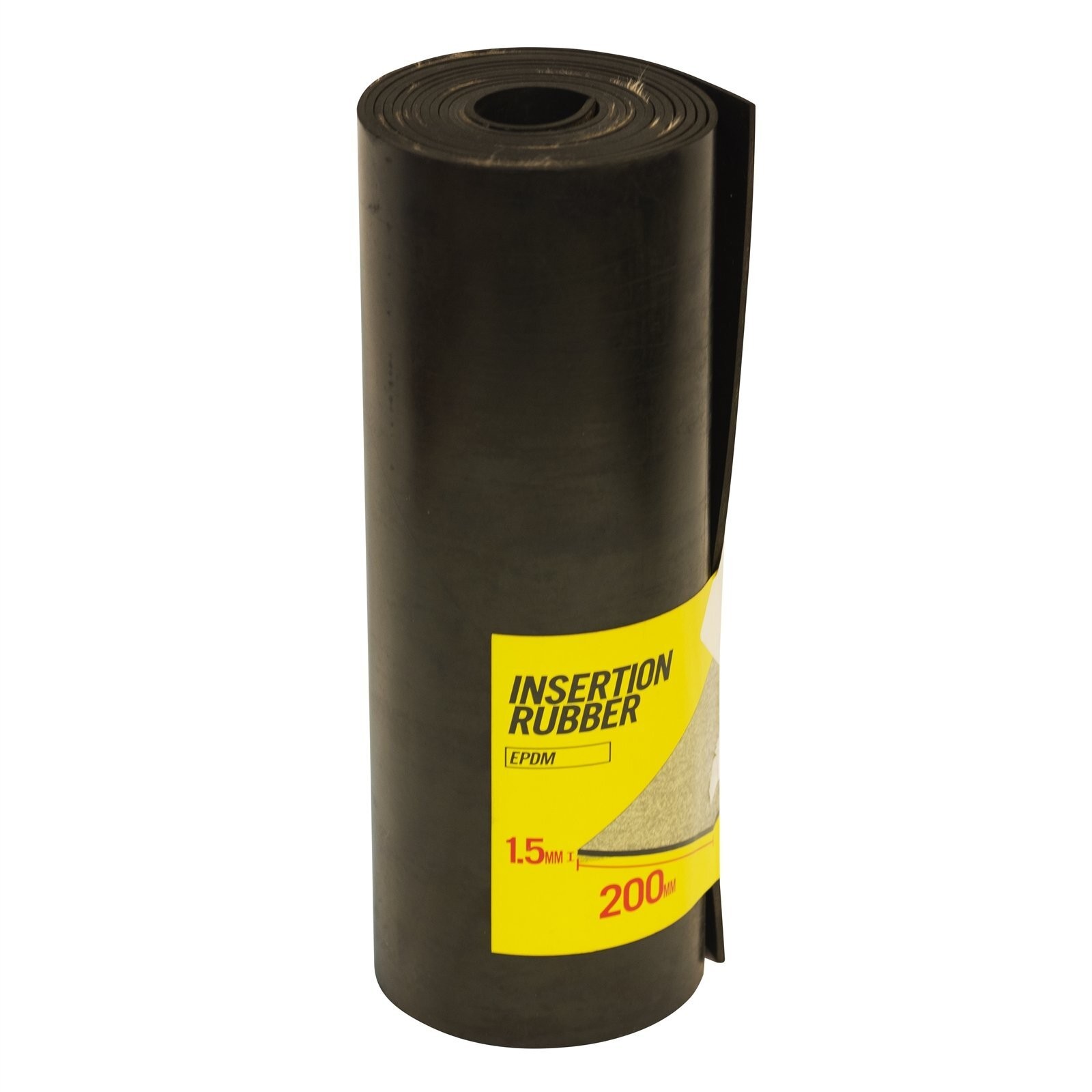 Moroday 200 x 1.5mm x 2m Black Insertion Rubber Roll