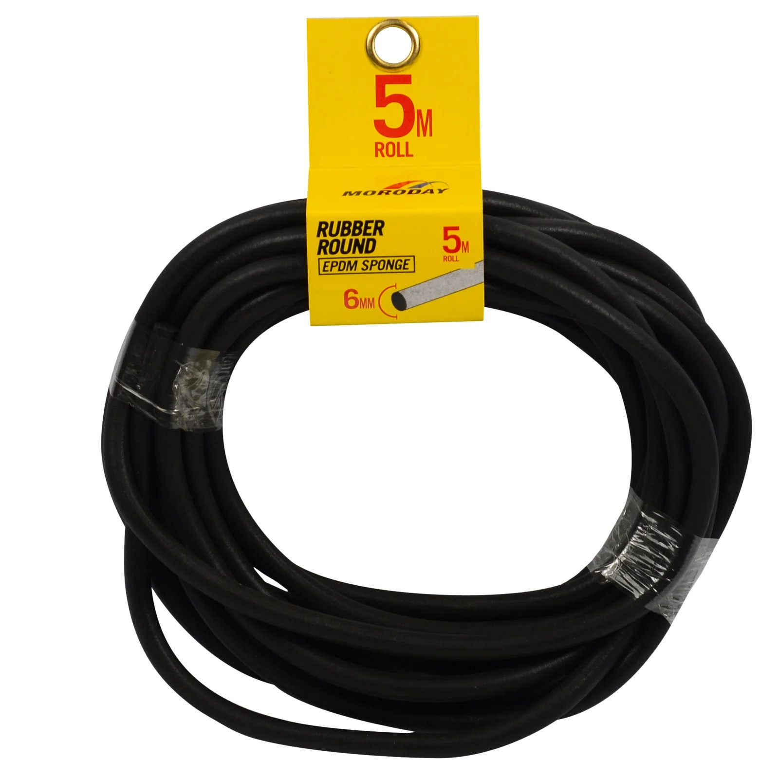 Moroday 6mm x 5m Black Round Rubber Sponge
