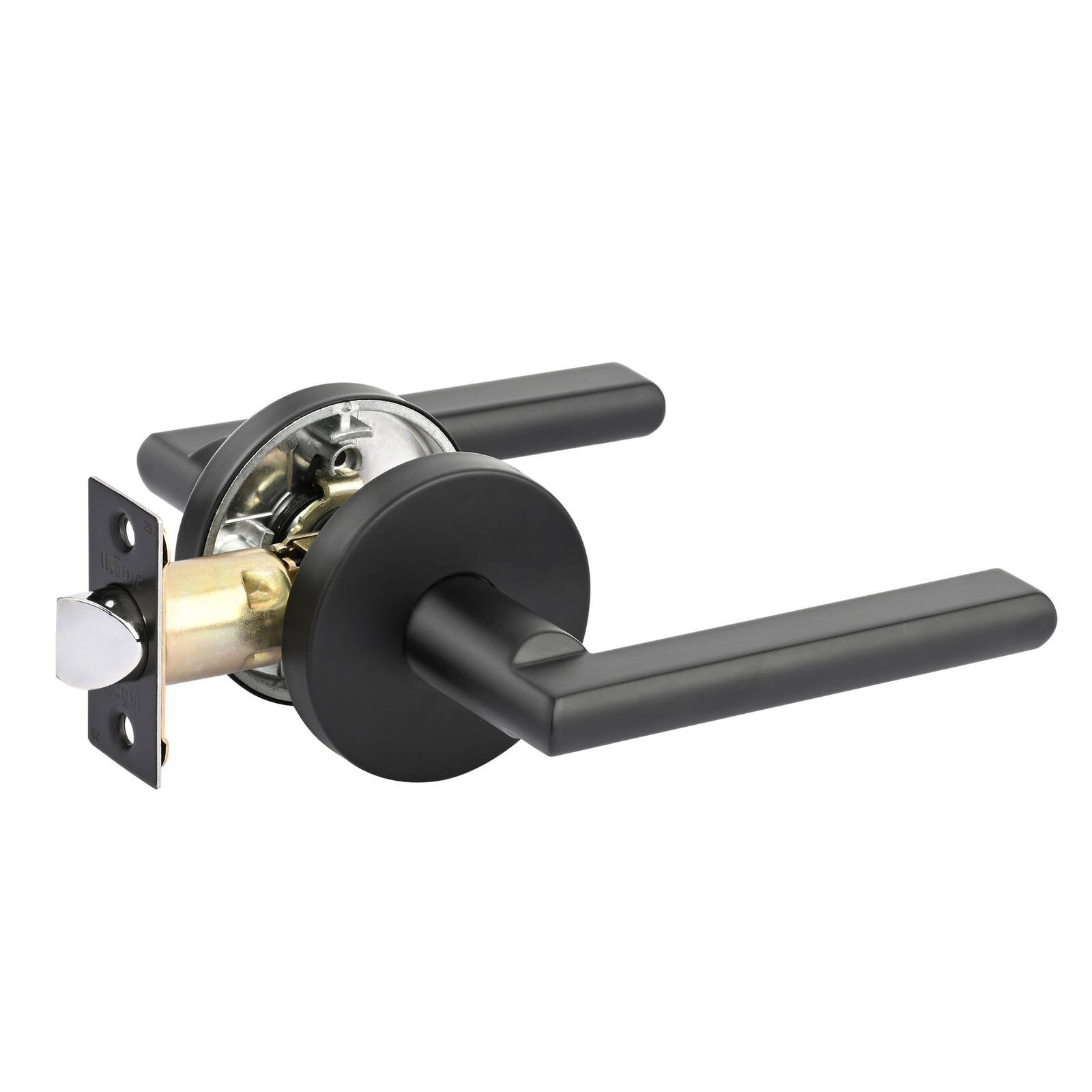 Ikonic Black Matte Fellino Passage Lever Set
