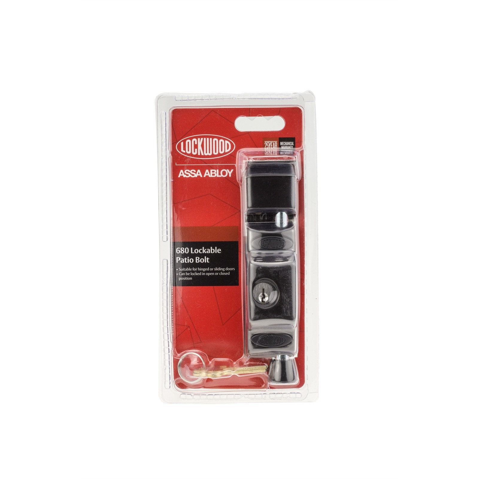 Lockwood Black 680 Patio Bolt