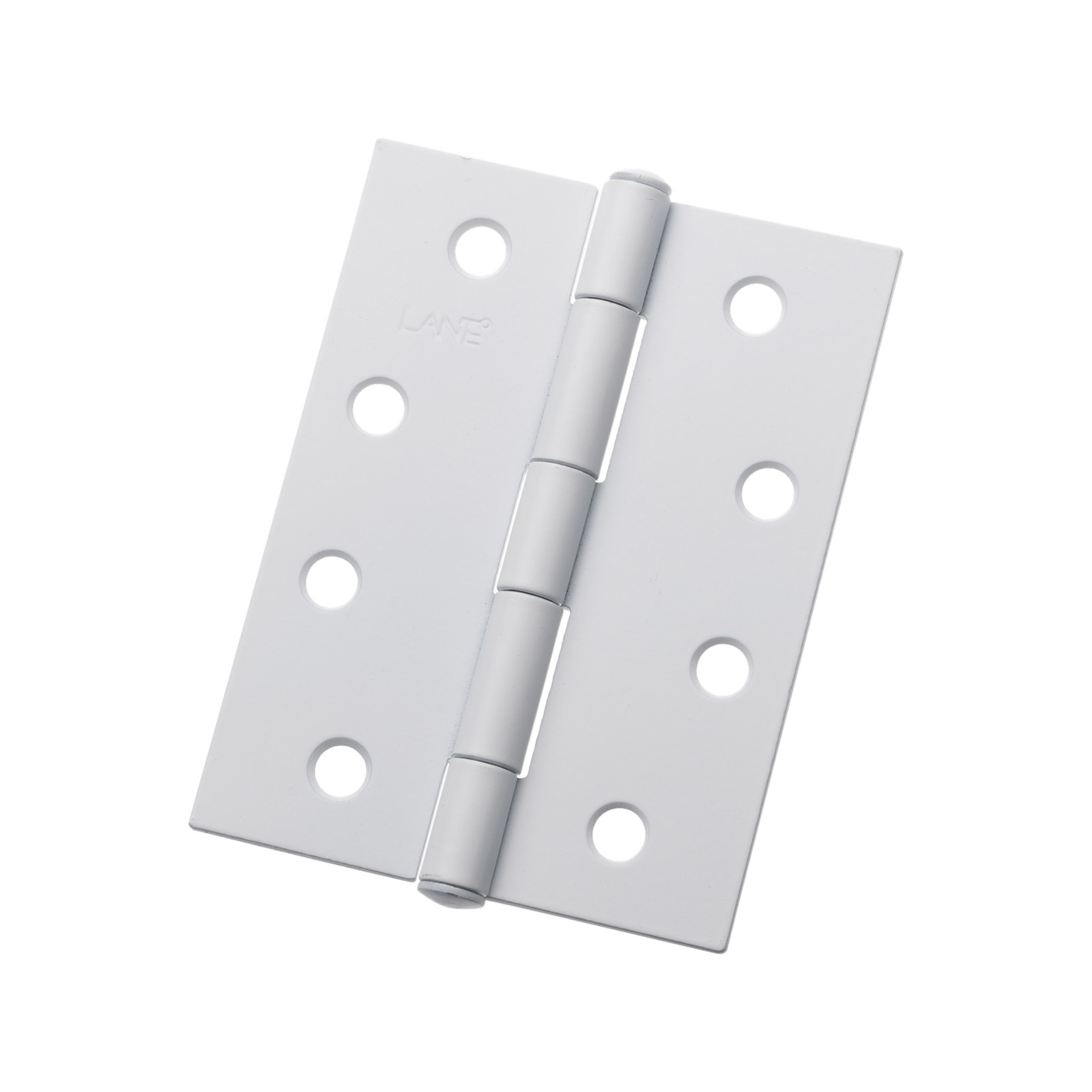 Lane 100mm Fixed Pin Butt Hinge Matte White - 2 pieces