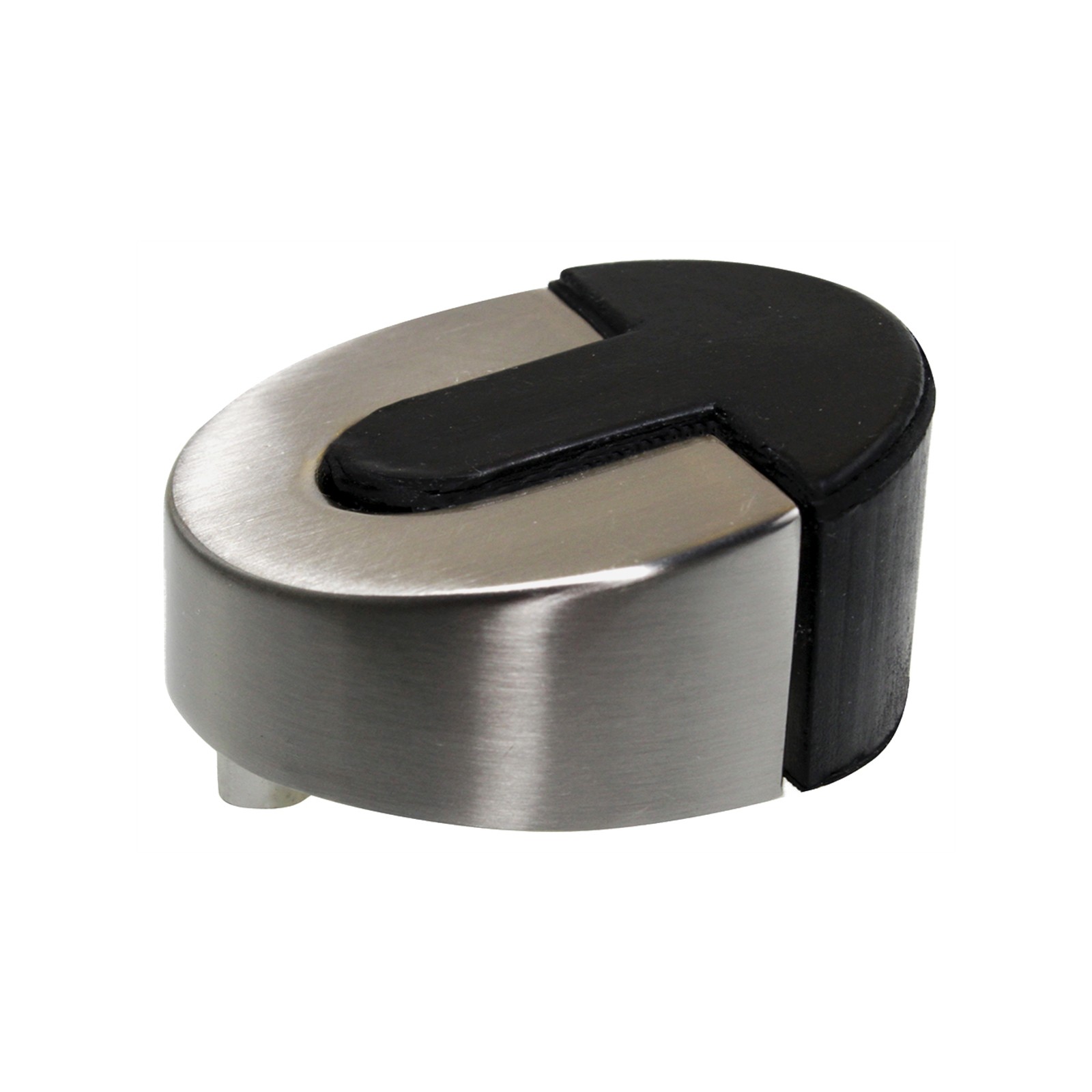 Adoored 45mm Satin Chrome Short Half Rubber Door Stop