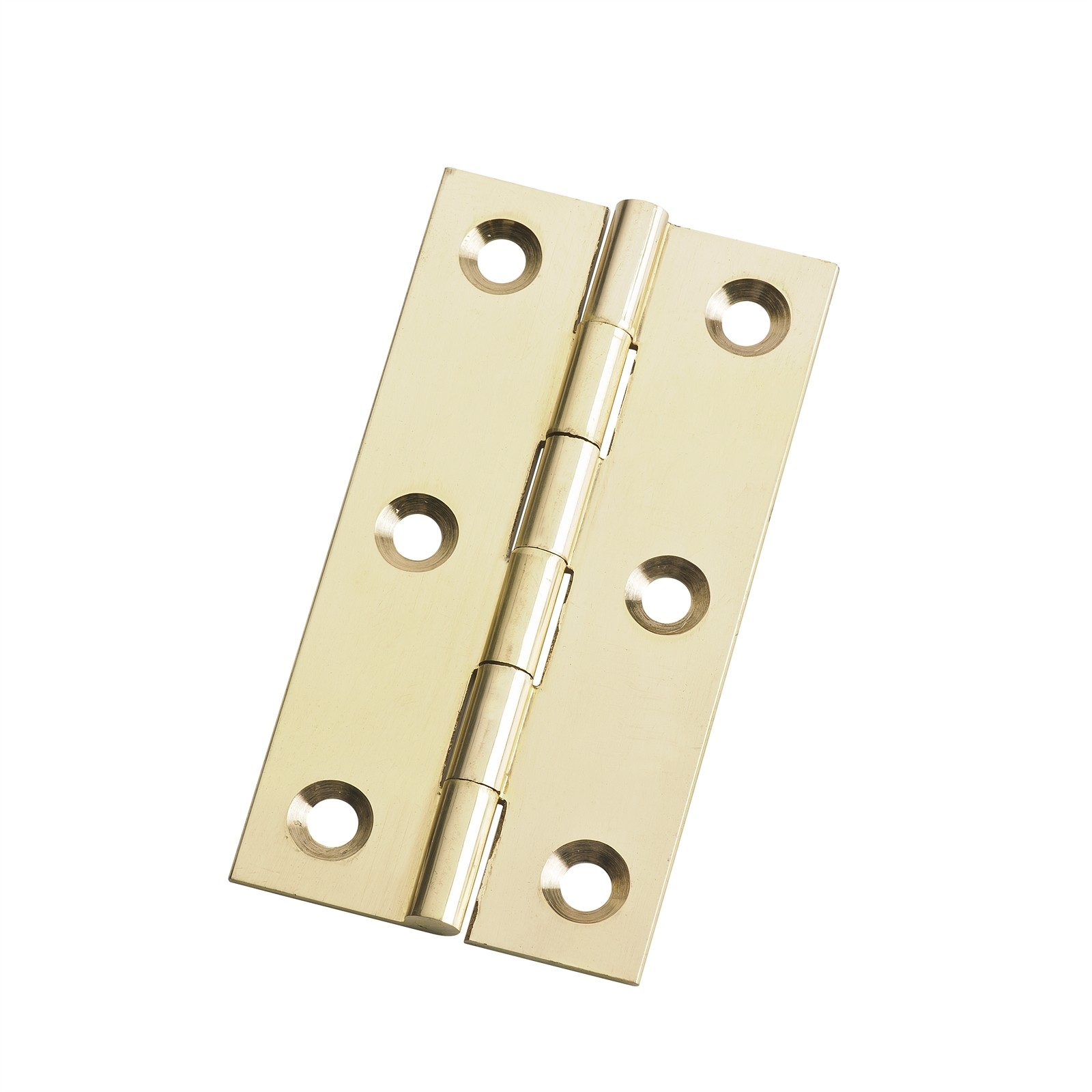 Lane 75 x 40 x 1.3mm Brass Fixed Pin Butt Hinge - 2 pieces