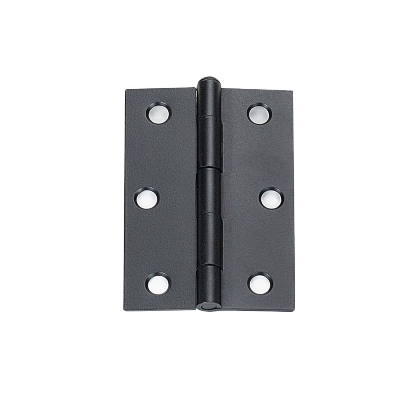 Delf 85mm Black Fixed Pin Butt Hinge - 12 pieces