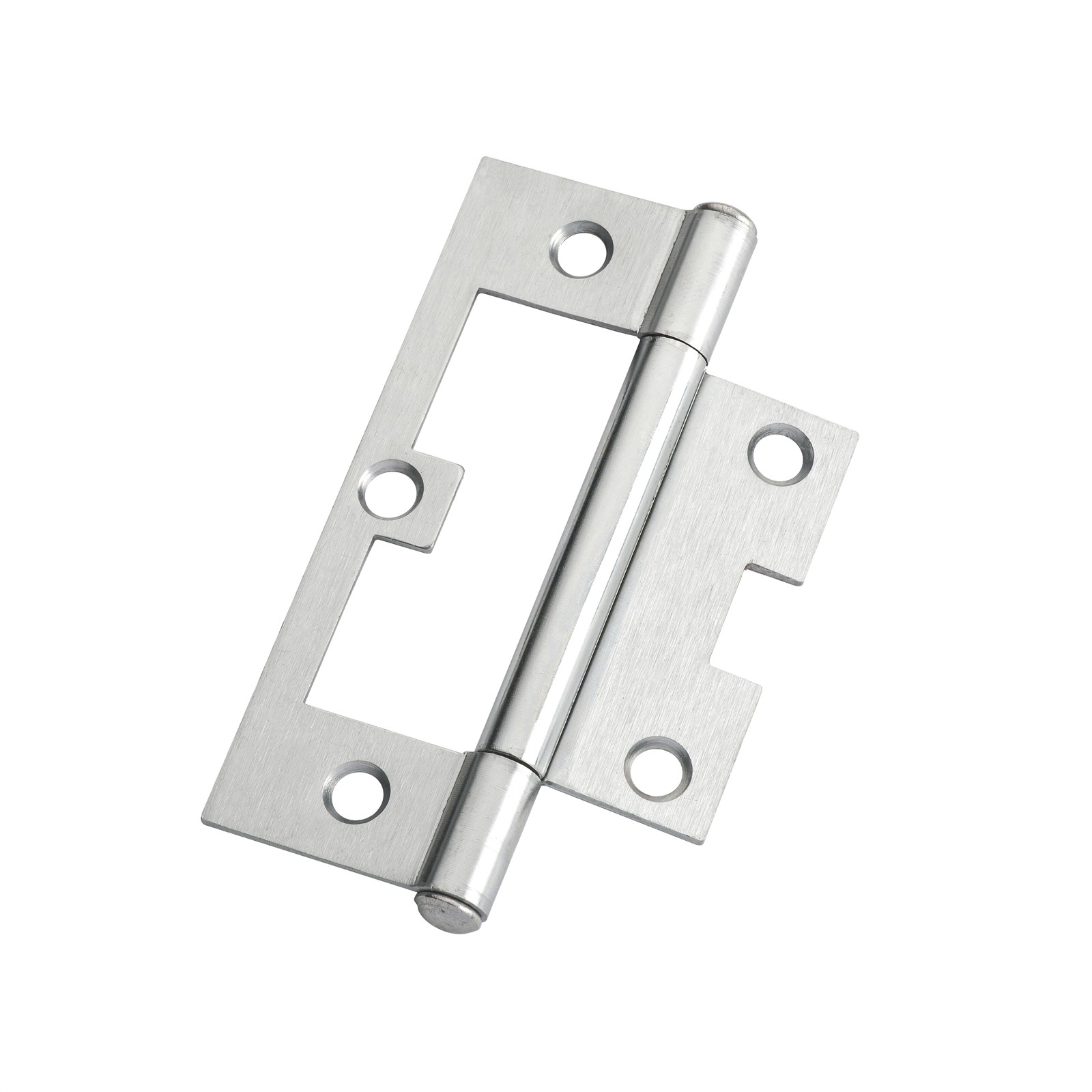 Lane 90 x 54 x 1.6mm Satin Chrome Plated Fixed Pin Easy Fit Hinge 2 pieces