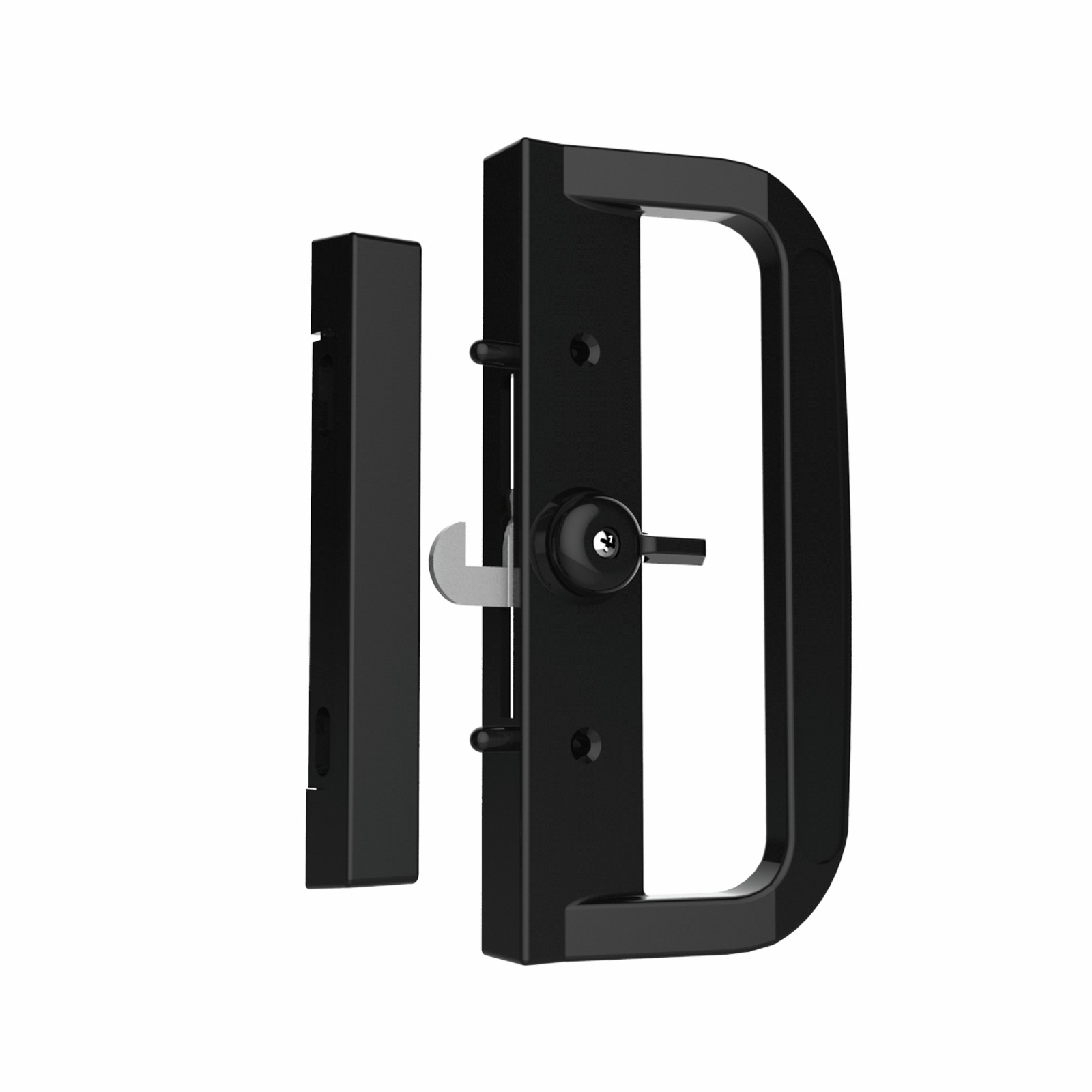 Rolltrak Black Sliding Patio Non Keyed Door Lock
