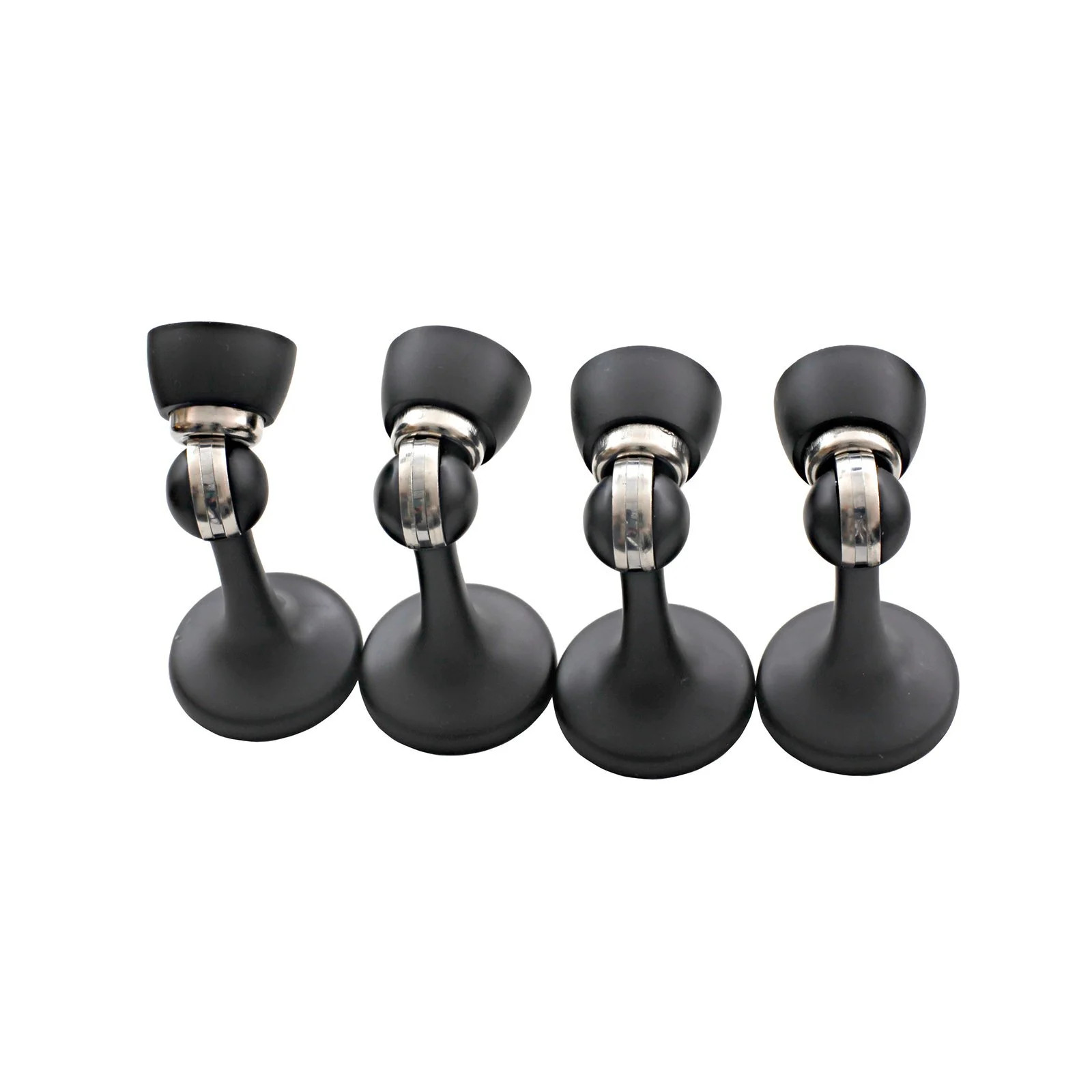 Ikonic 4 Piece Matte Black Magnetic Door Stop Set