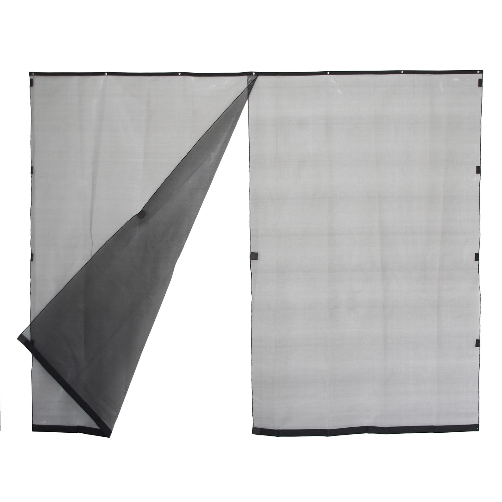 Pillar 300 x 240cm Black Magnetic Patio Curtain