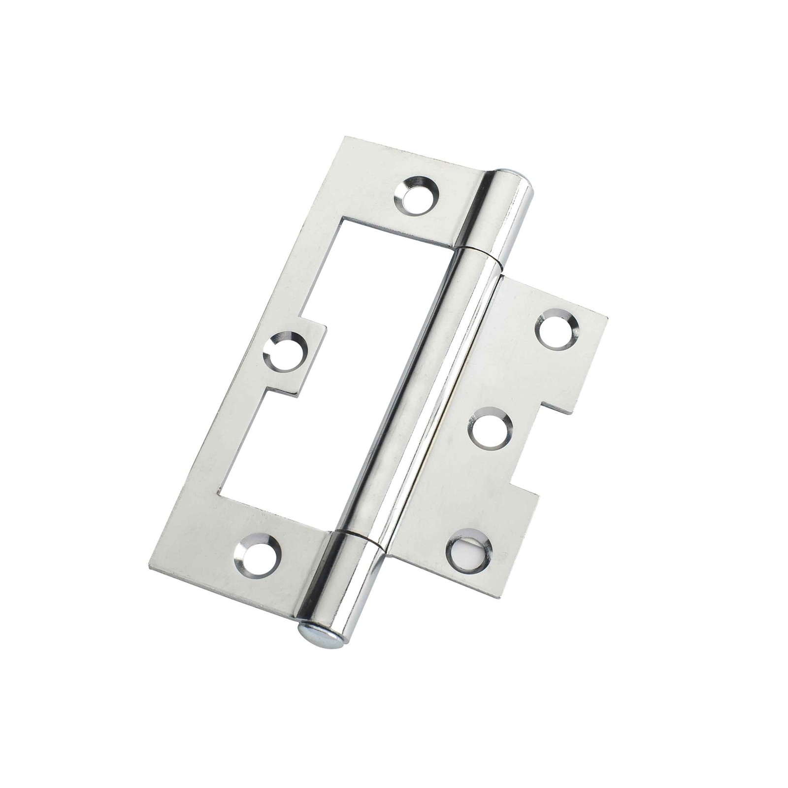 Lane 100 x 65 x 2mm Polished Chrome Fixed Pin Durasmooth Easy Fit Hinge 2 pieces