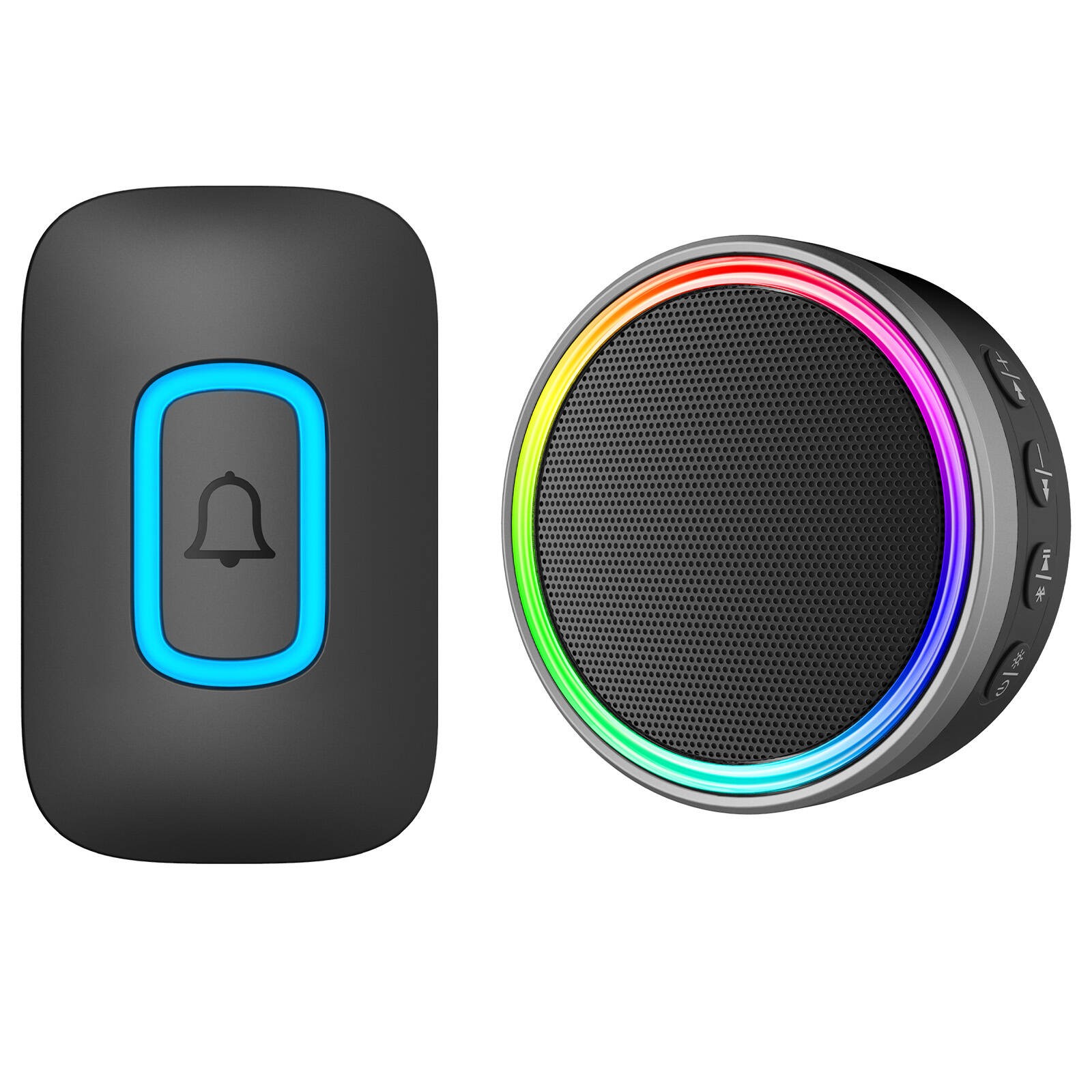 Arlec 200m Rechargeable Wireless Door Chime With Speaker and RGB LED Indicator -