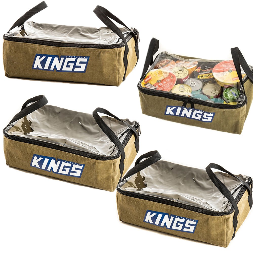 4x Adventure Kings Clear PVC Top Canvas Storage Bag 15Liter Heavy-duty