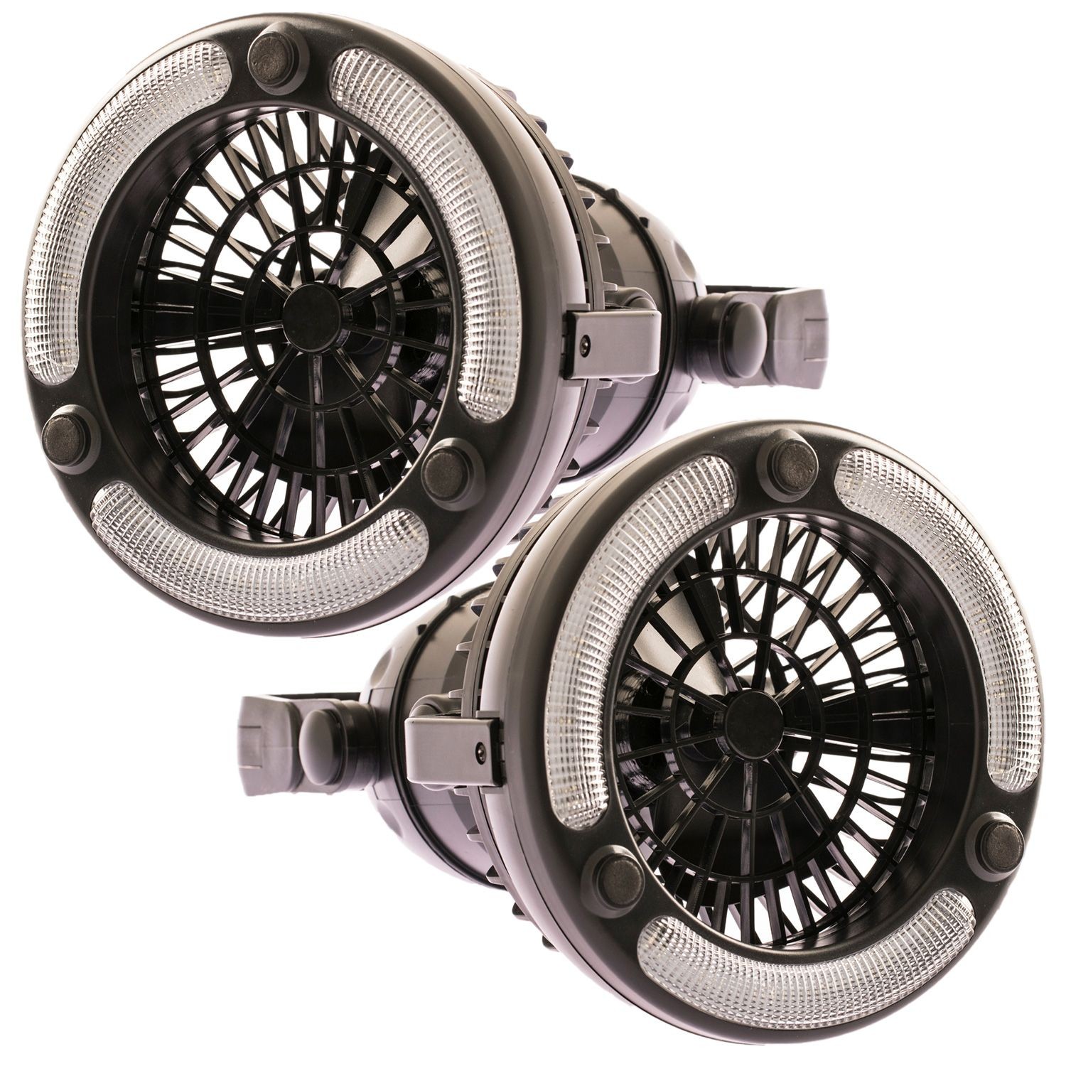 2x Adventure Kings 2in1 LED Light & Fan Camping Tent Outdoor 4WD 4X4