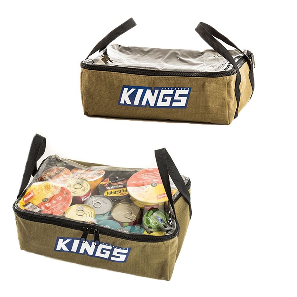 2x Adventure Kings Clear Top Tough 400GSM Canvas Camping Bags Weather Resistant