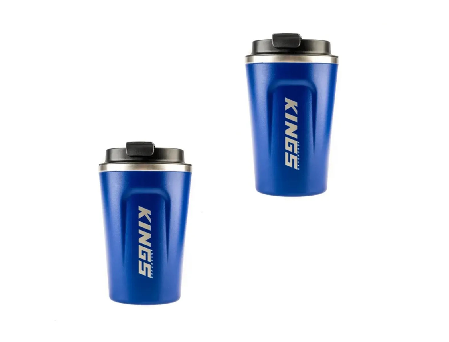 2x Adventure Kings 380ml Vacuum Coffee Cup Travel Mug Stainless Steel Hot Cold