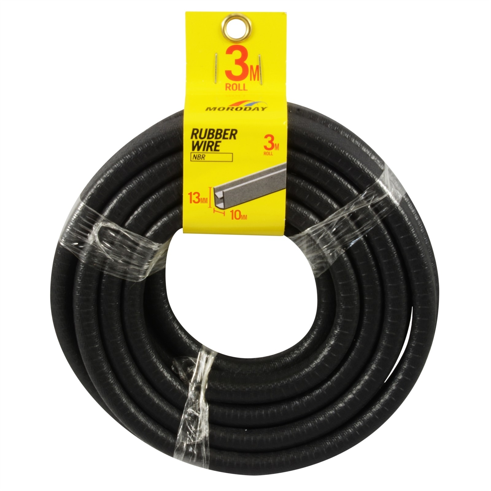 Moroday 10mm x 13mm x 3m Rubber and Wire