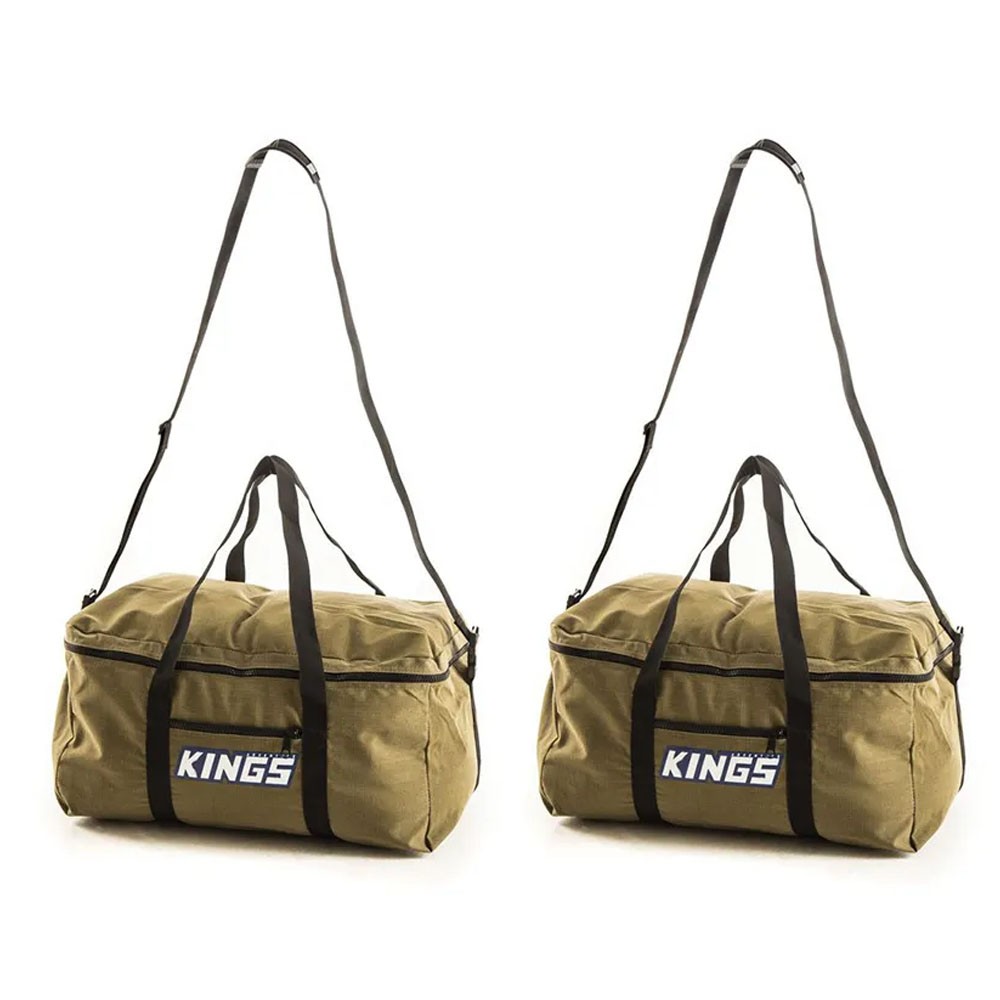 2x Adventure Kings Travel Canvas Bag Heavy Duty Zip 400GSM Ripstop Waterproof