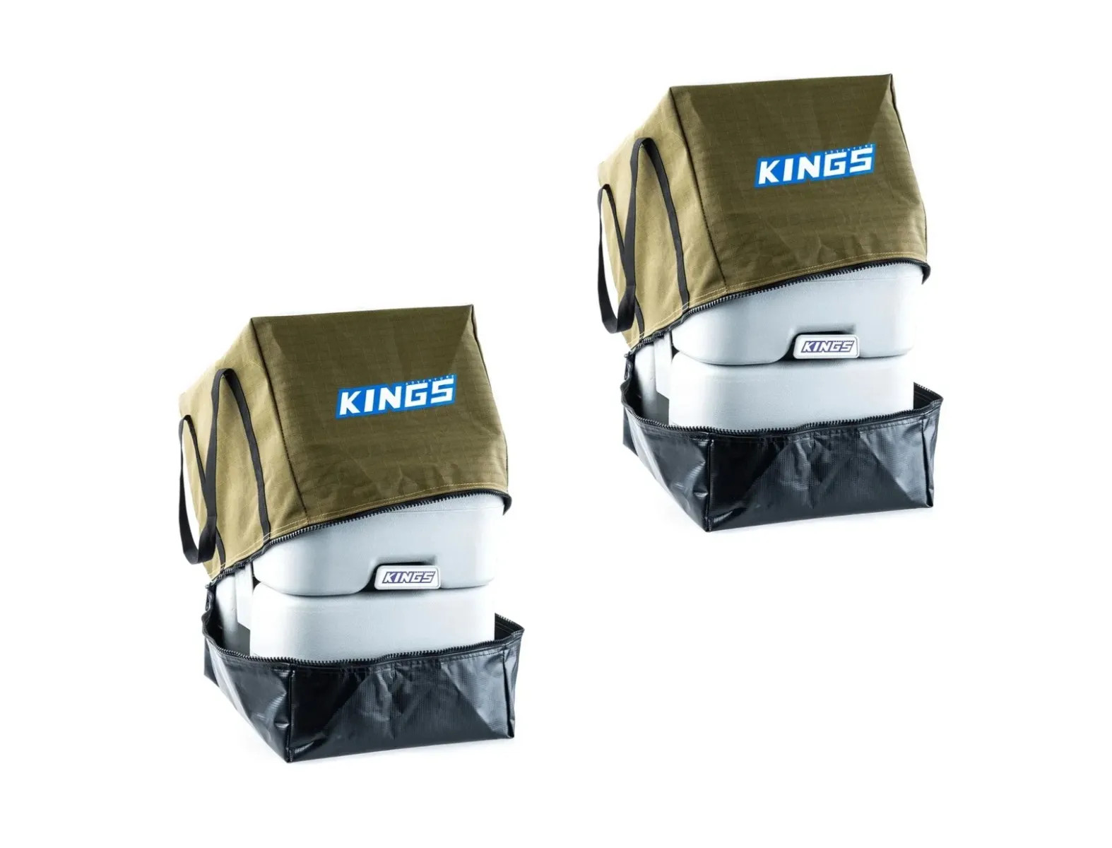 Kings 2x Camp Toilet Canvas Bag Portable Toilet Camping Khaki SC-CO-2XTOILETBAG