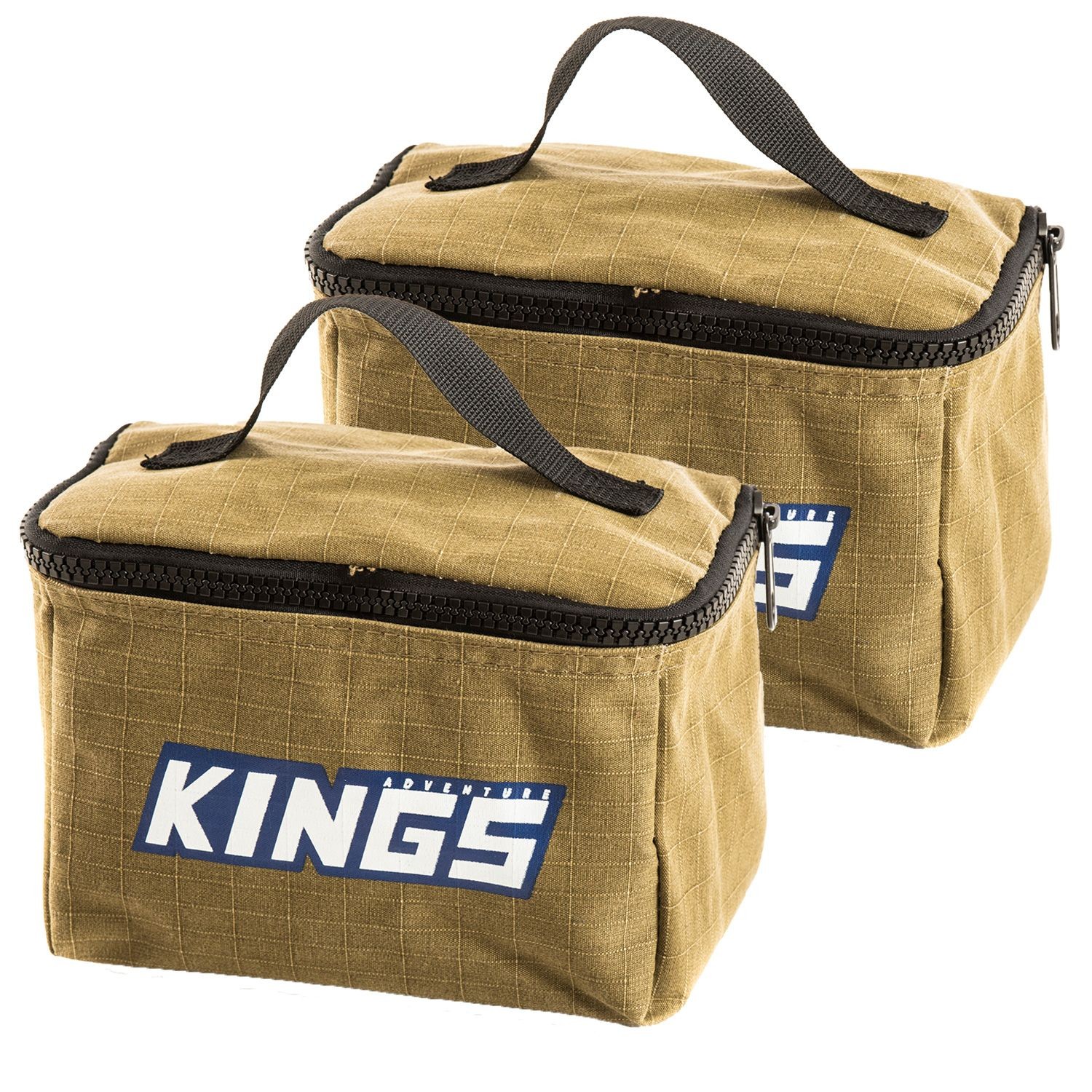 2x Adventure Kings Toiletry Canvas Bag Camping Storage Heavy-duty Zip Handle