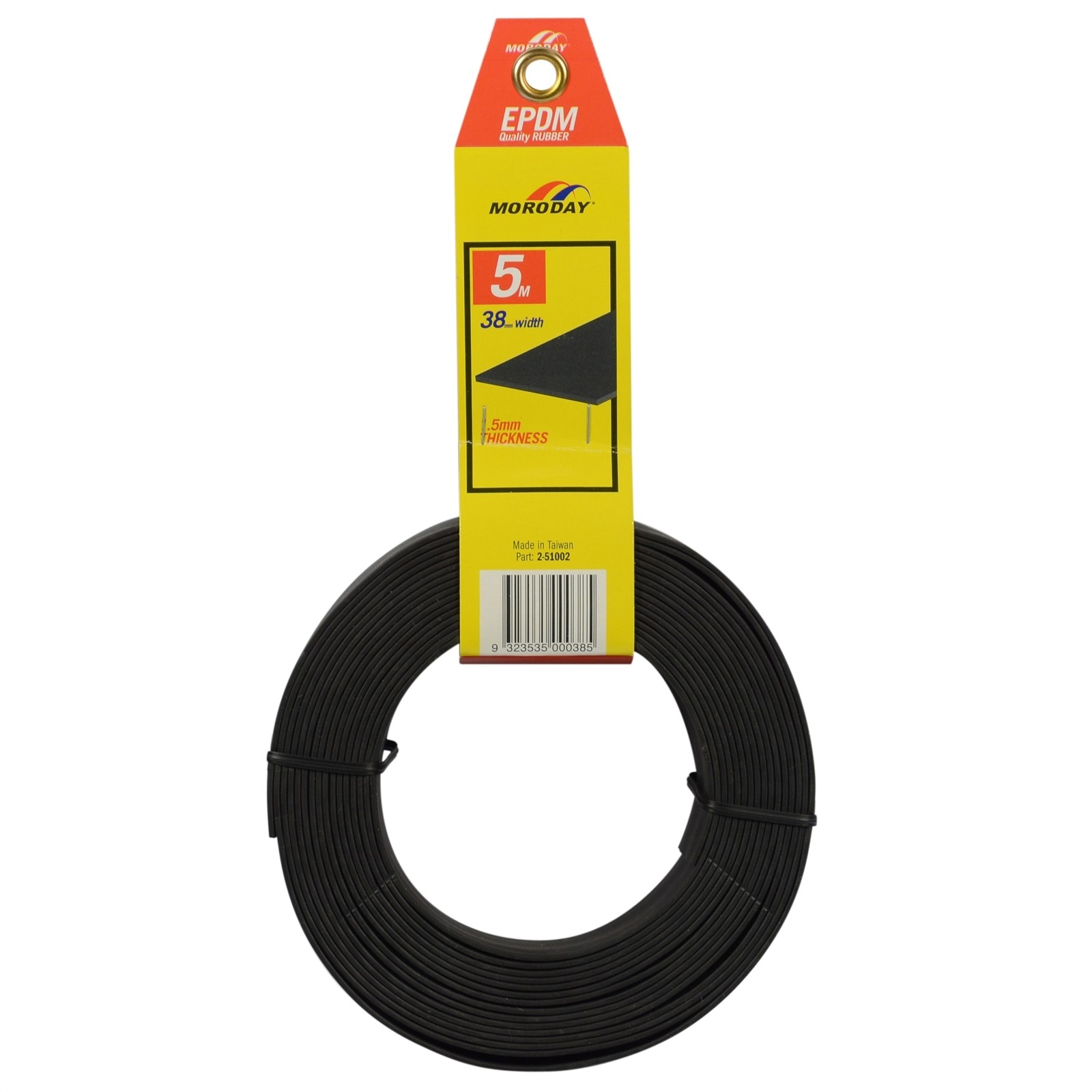 Moroday 38 x 1.5mm x 5m Rectangle Rubber