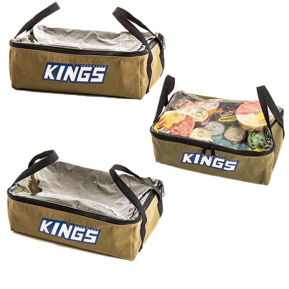 3x Adventure Kings Clear Top Canvas Bag Heavy-duty Storage Fits Drawers