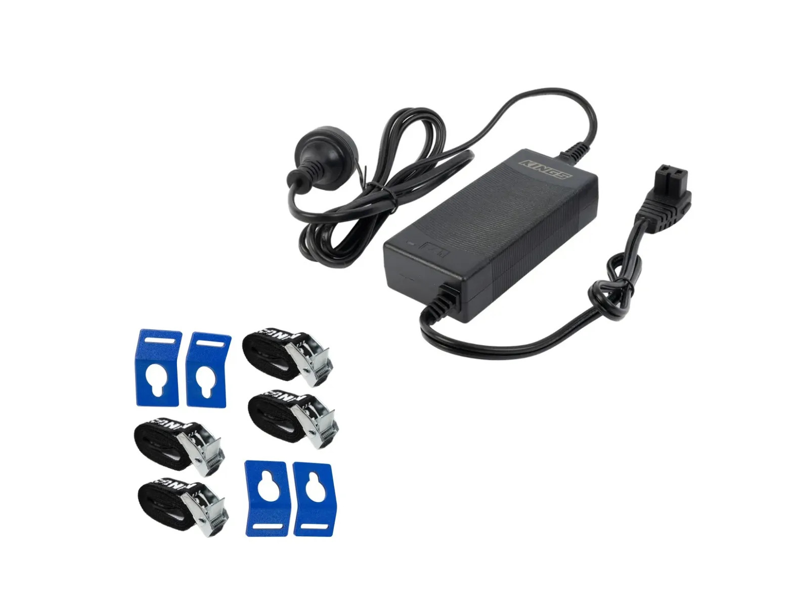 Kings AC To 12V Fridge Adaptor Tie Down Straps-4 Pack Camping Coolers