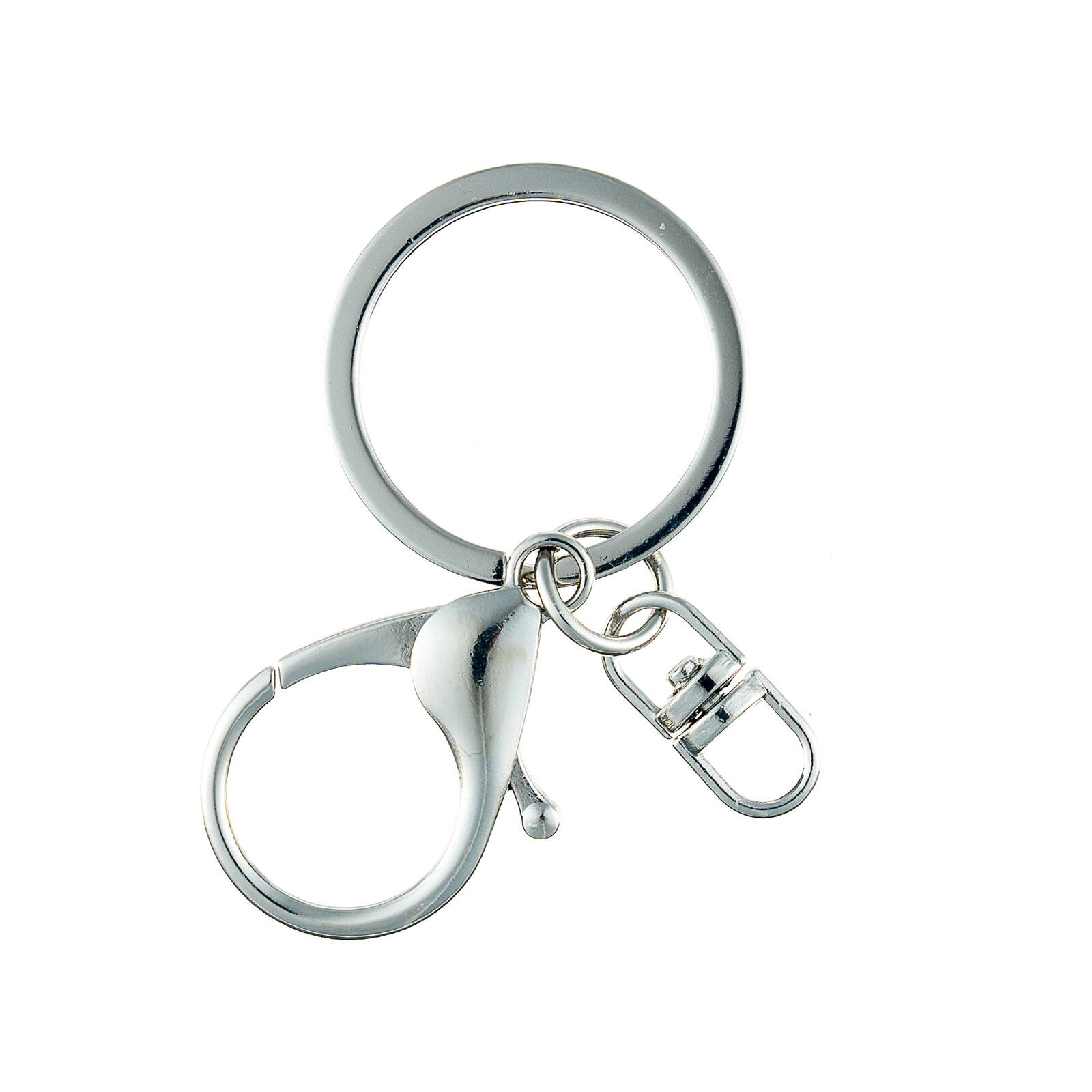 Taskmaster Silver Key Rings with Clip 2 pcs
