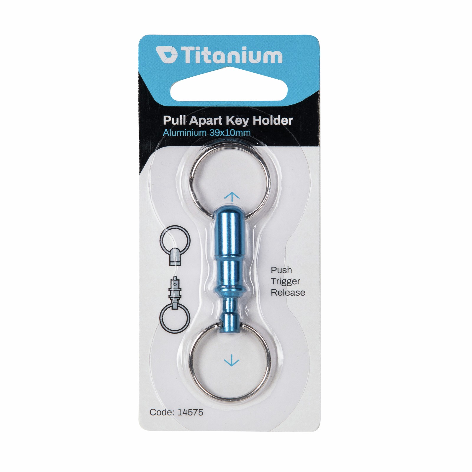 Titanium Aluminium Trigger Release Key Holder 2 pcs