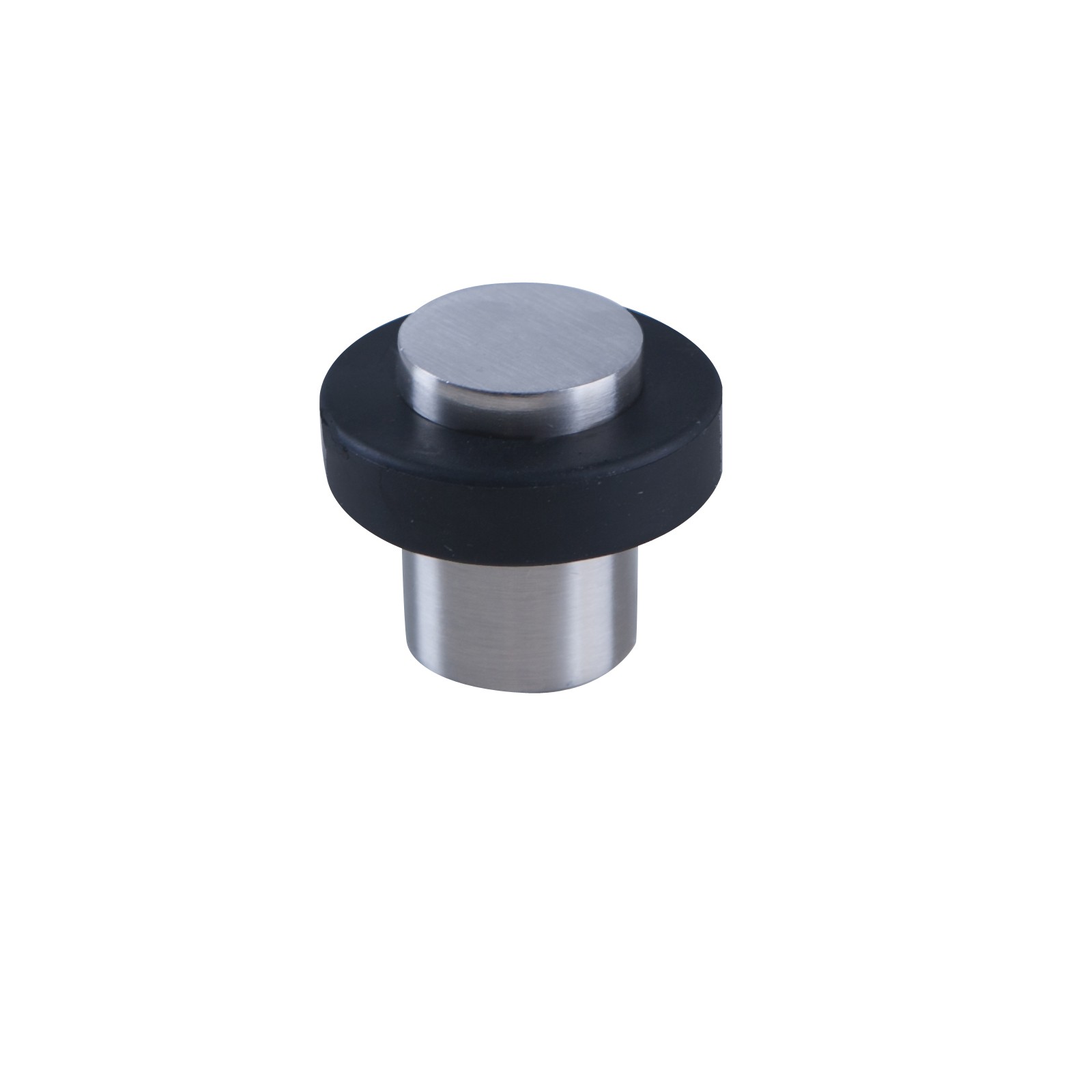 Adoored Satin Chrome Cylinder Rubber Bumper Door Stop