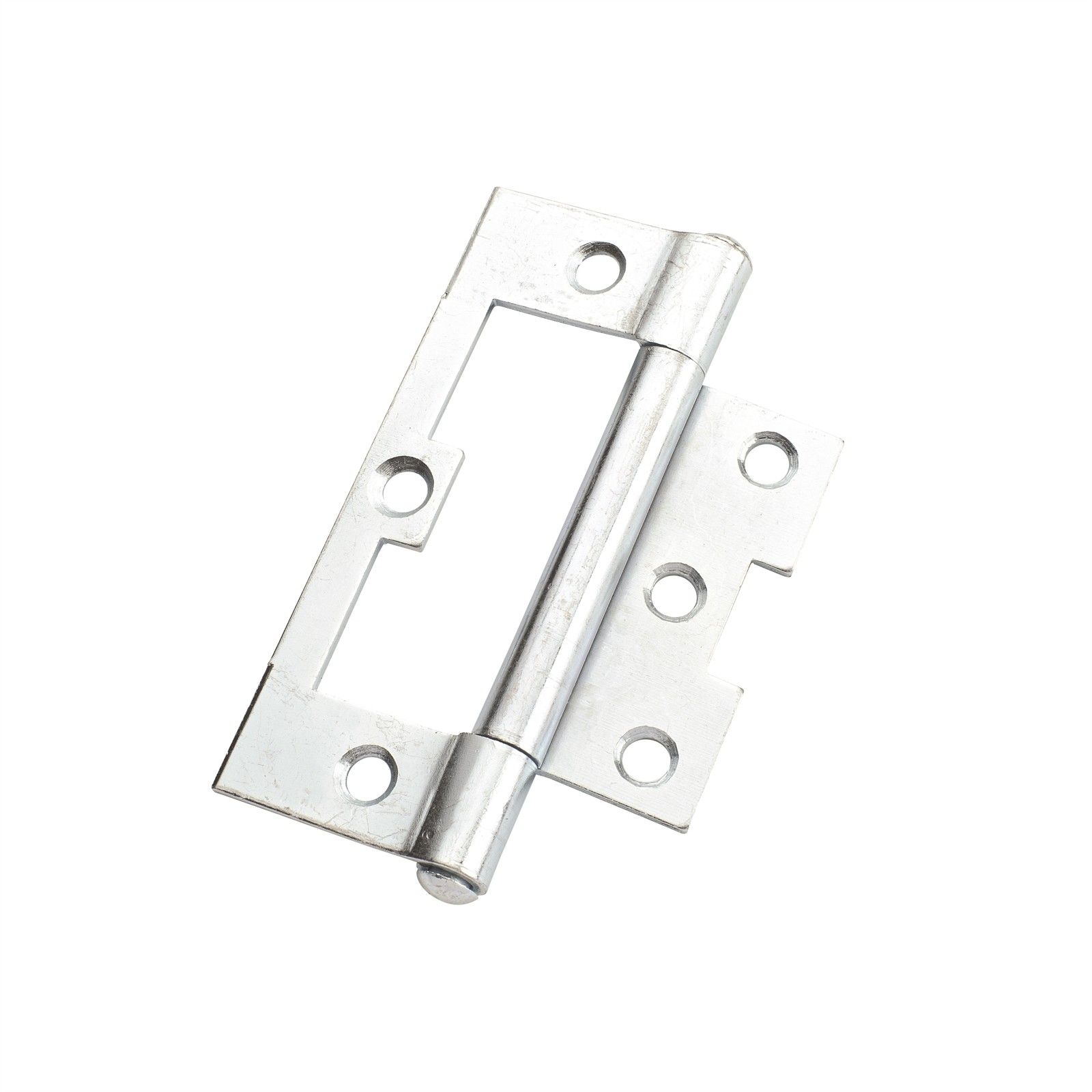 Lane 100 x 65 x 2mm Zinc Plated Fixed Pin Durasmooth Non Mortise Hinge 2 pcs
