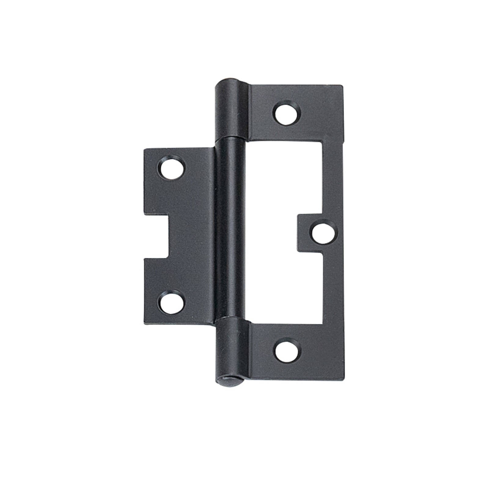 Delf 90mm Black Fixed Pin Non Mortise Hinge - 12 pieces