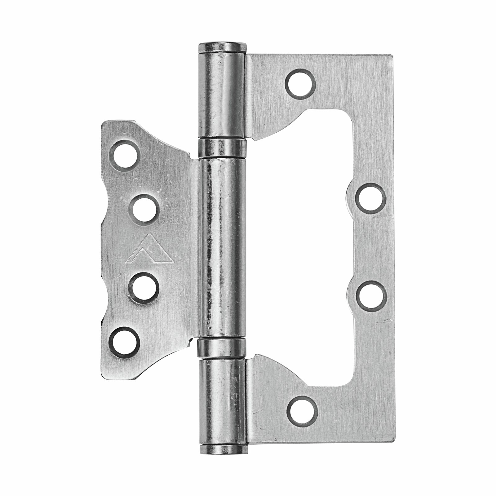 Pinnacle 100mm Satin Chrome Fixed Pin Hirline Hinge - 2 pieces