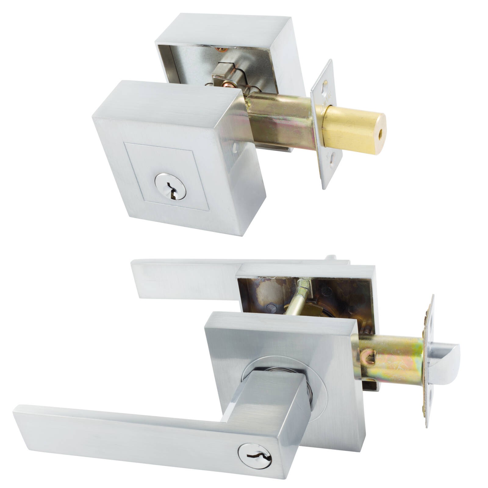 JAVEA SECURITY SET 65MM SATIN CHROME 22310SC