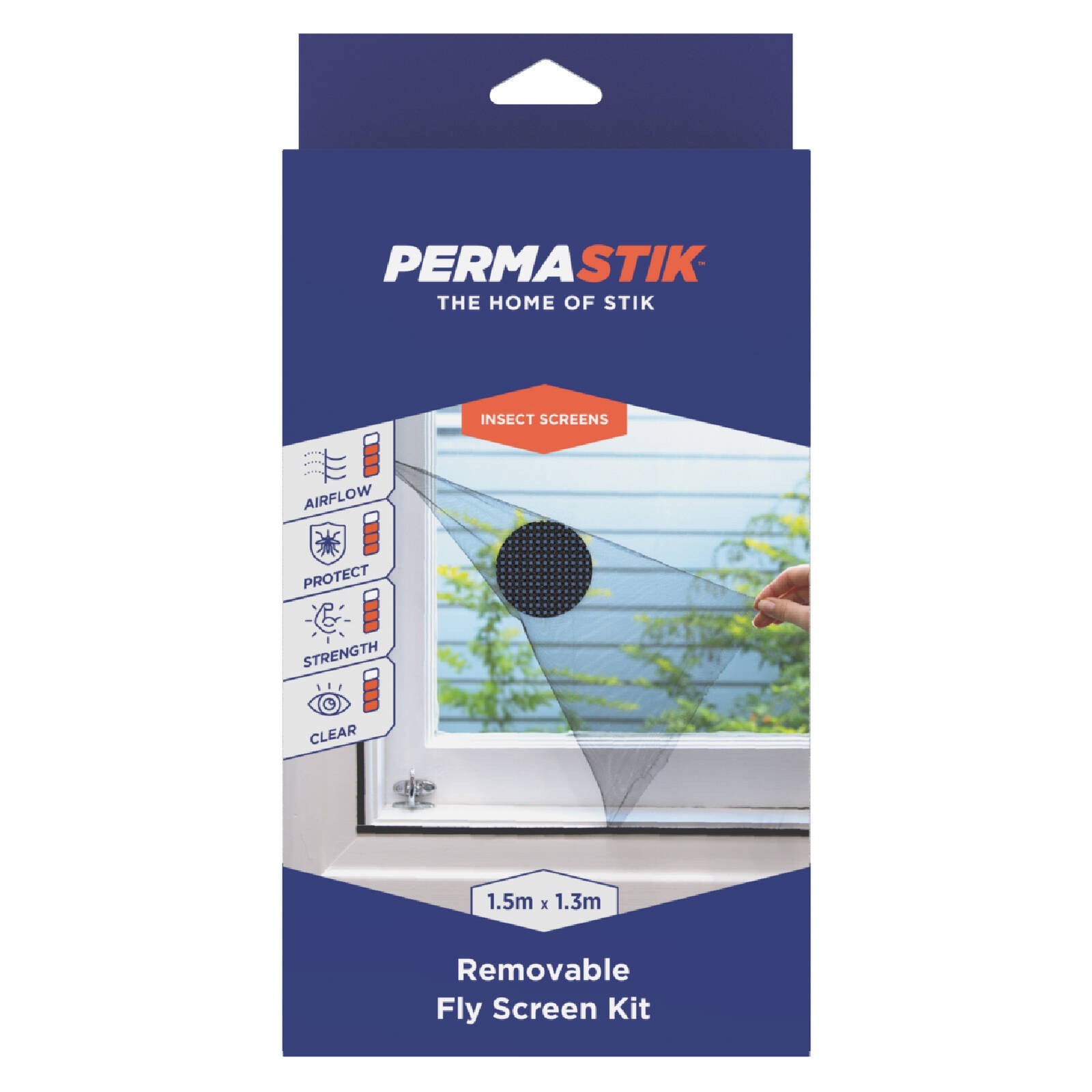 Permastik 1.5m x 1.3m Removable Insect Screen Kit