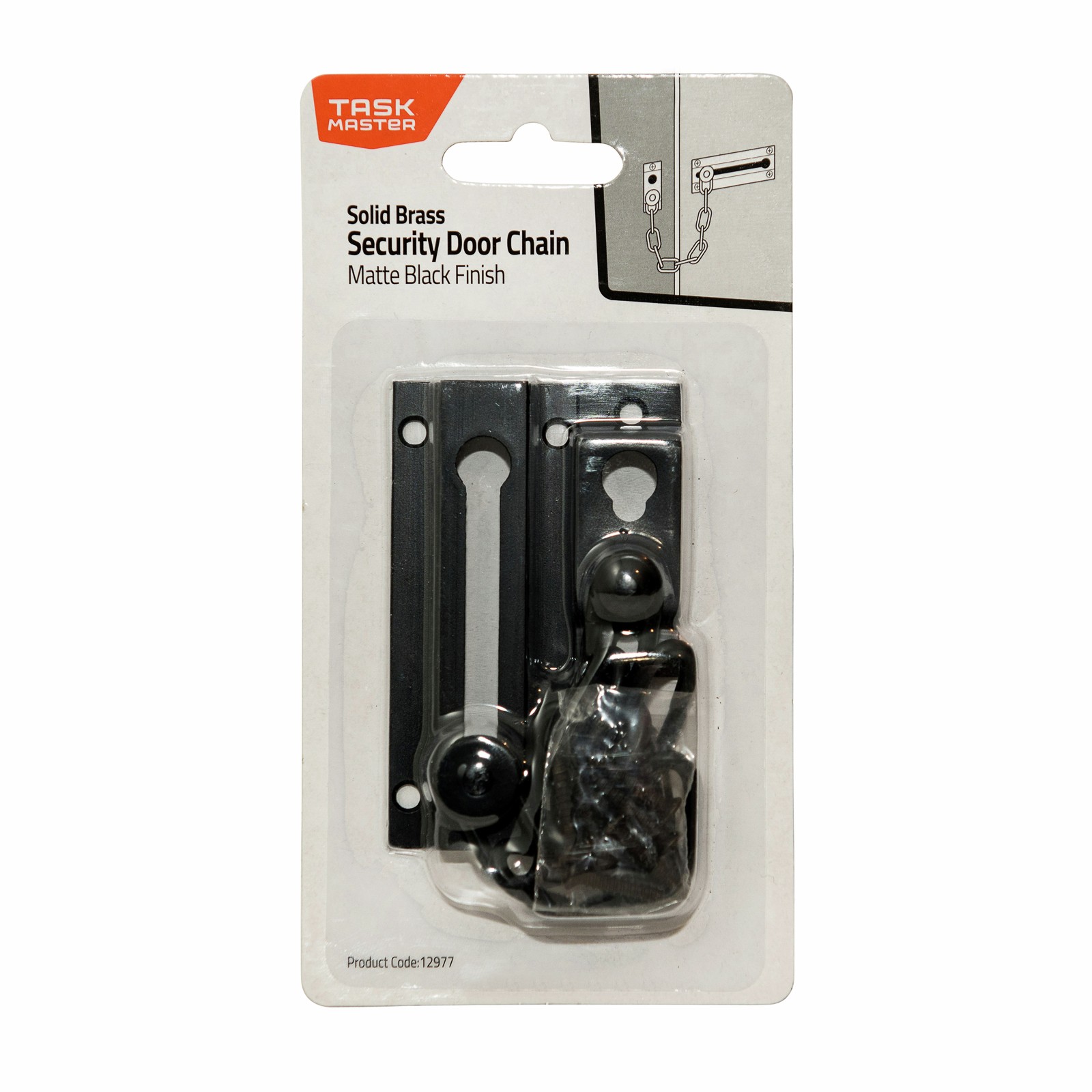 Taskmaster Black Matte Security Door Chain(15)4 colours