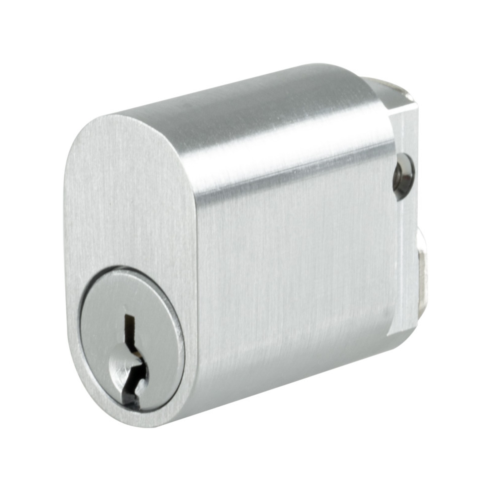Rolltrak Commercial Security Oval Cylinder Lock Satin Chrome