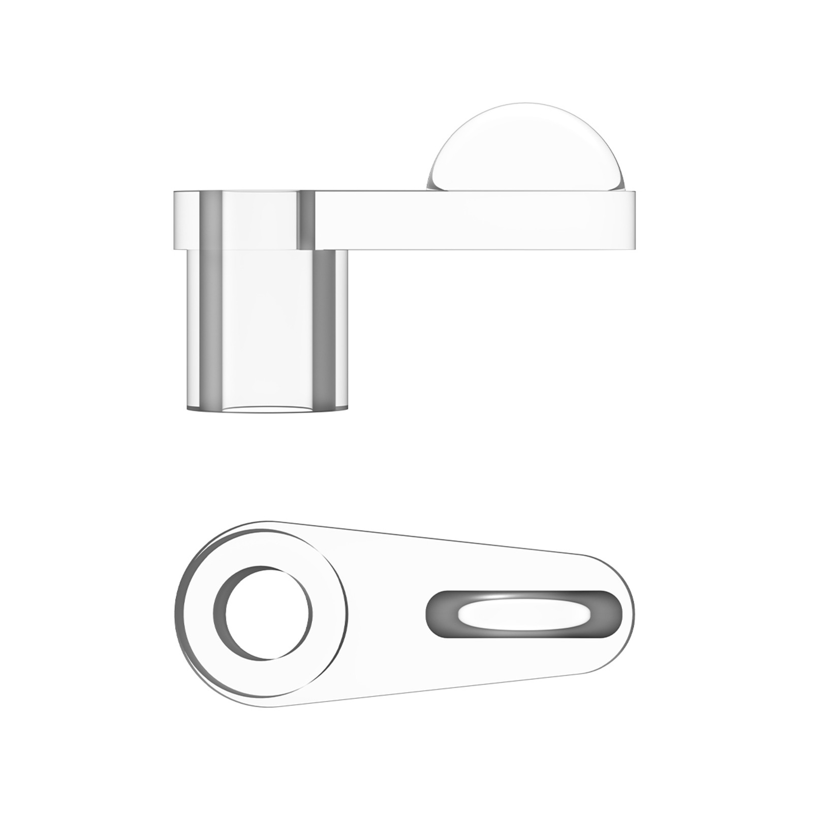 Rolltrak 9mm Clear Flyscreen Clip Offset - 20 pieces