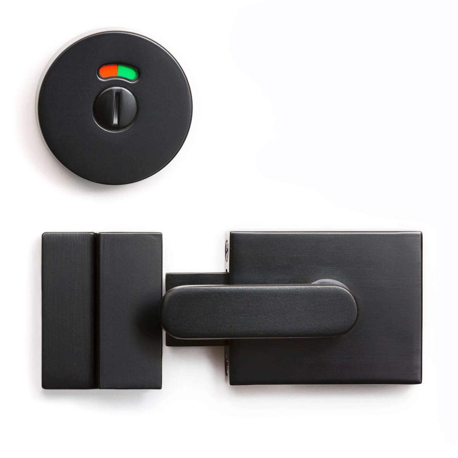Lemaar DDA Black Concealed Fix Toilet Indicator Bolt Lock