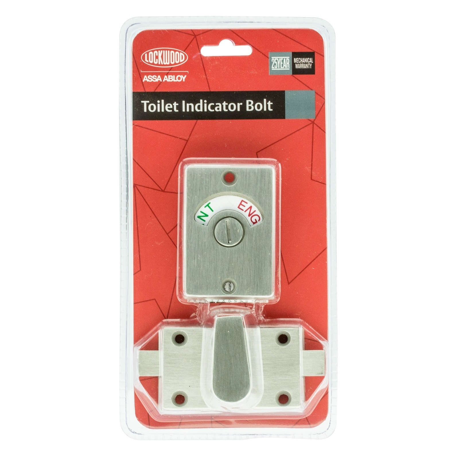 Lockwood Satin Stainless Steel Toilet Indicator Bolt Lock