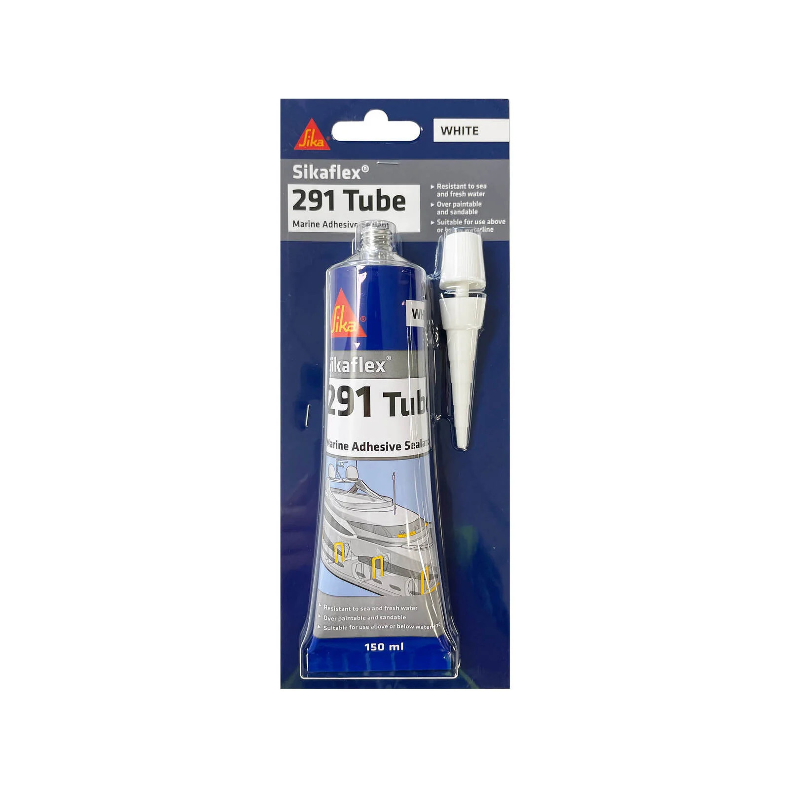 Sika 150ml White Sikaflex-291 Marine Adhesive Sealant - 150ml White(15)2 colours