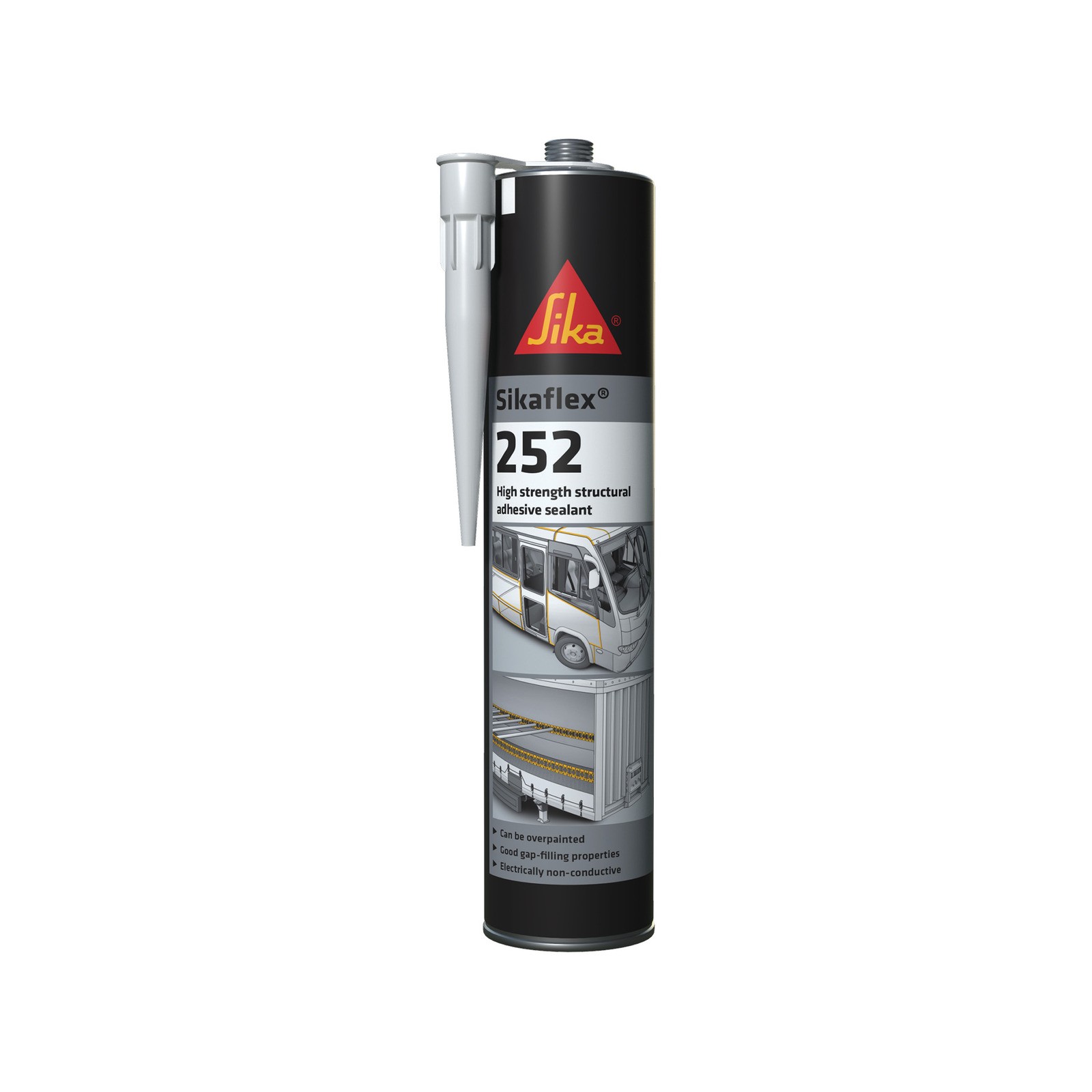 Sika 300ml Black Sikaflex-252 Polyurethane Adhesive 1 piece