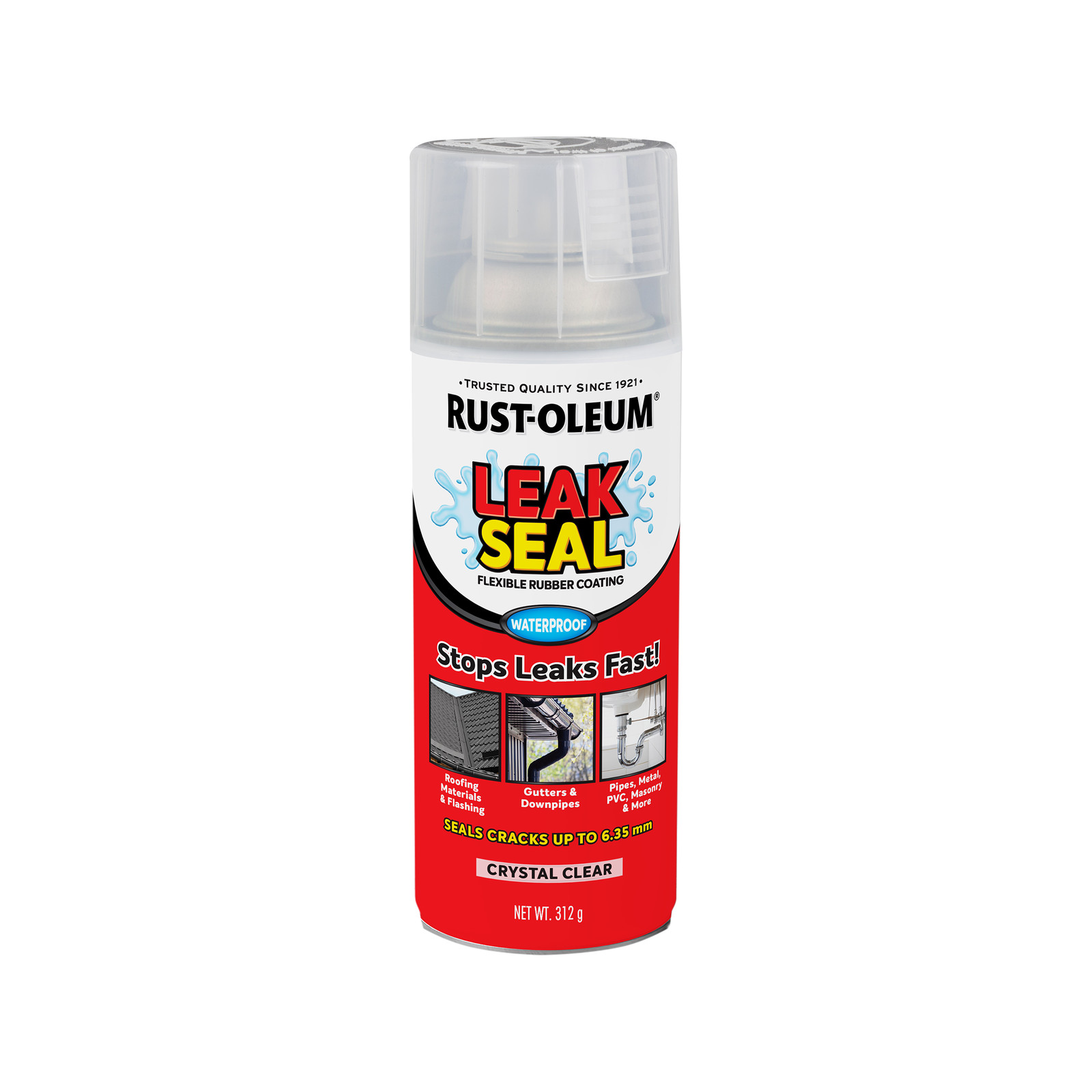 Rust-Oleum 312g Clear LeakSeal Flexible Rubber Coating Spray (57)3 colours
