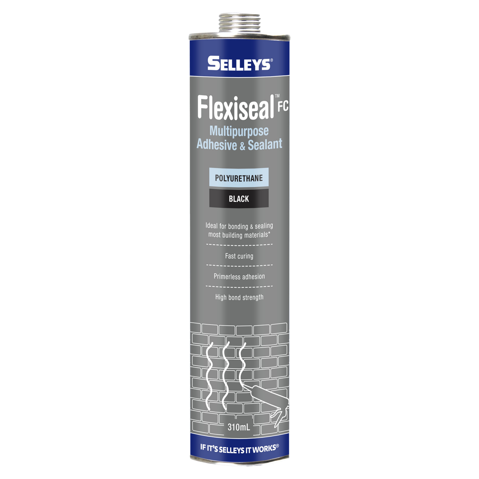 Selleys 310ml Black Flexiseal FC Polyurethane Construction Sealant And Adhesive(