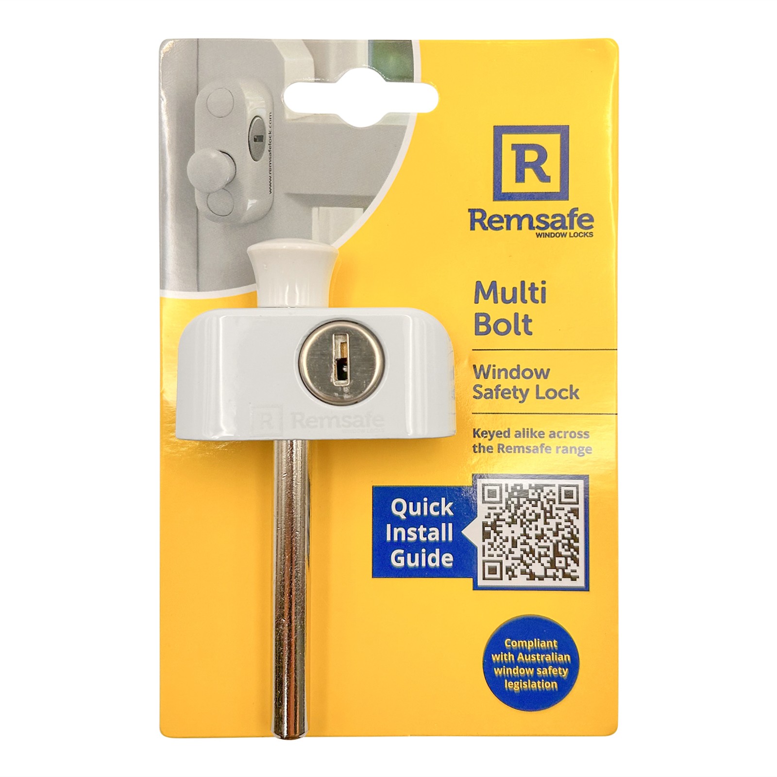 Remsafe White Lockable Multi Bolt